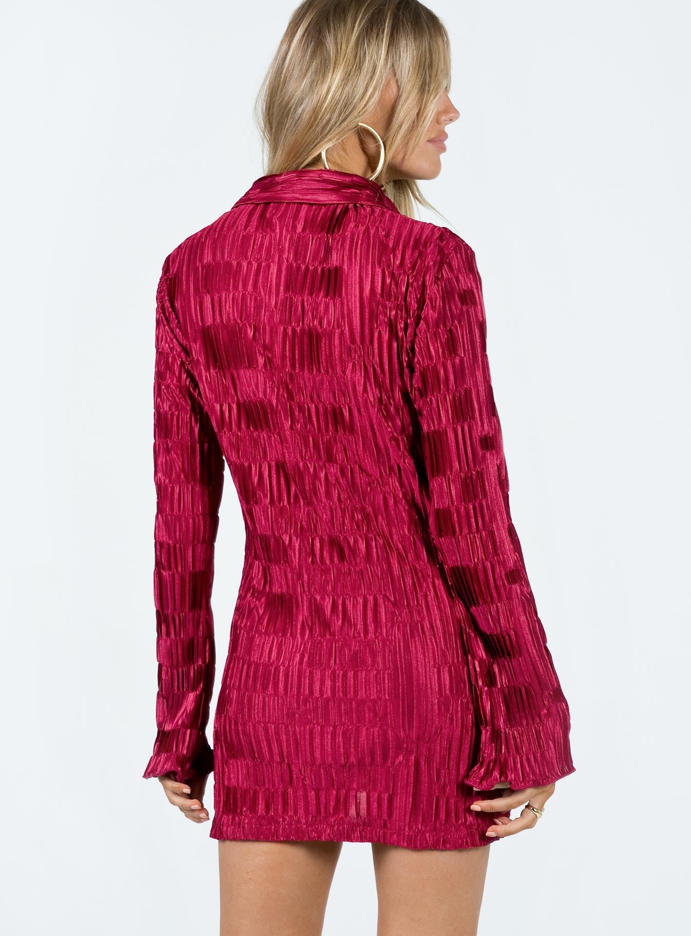 Lila Shirt Dress Burgundy - Image 5