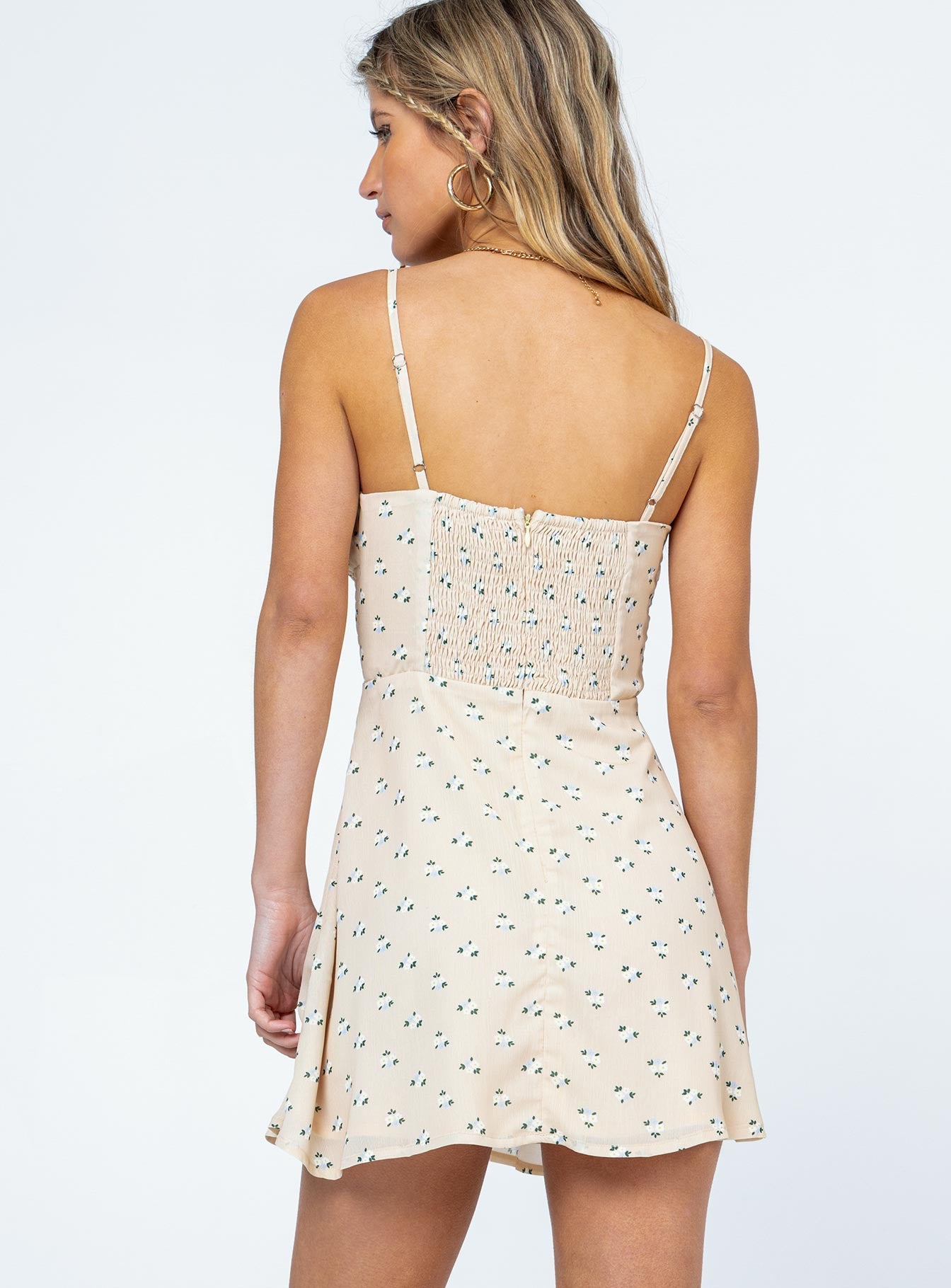 Crossover Mini Dress Yellow - Image 4