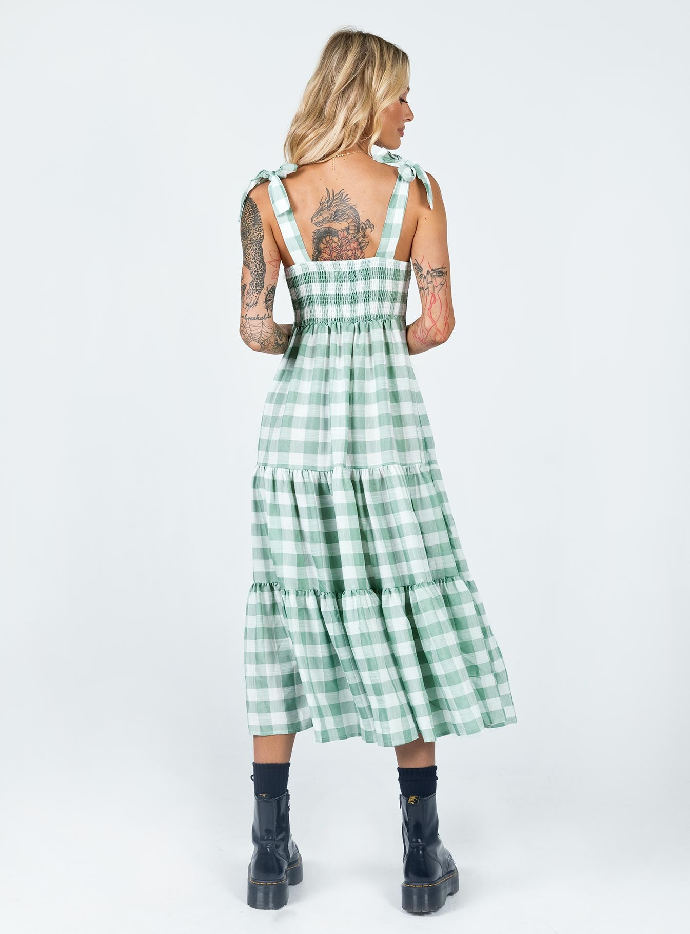 Rae Midi Dress Green - Image 4