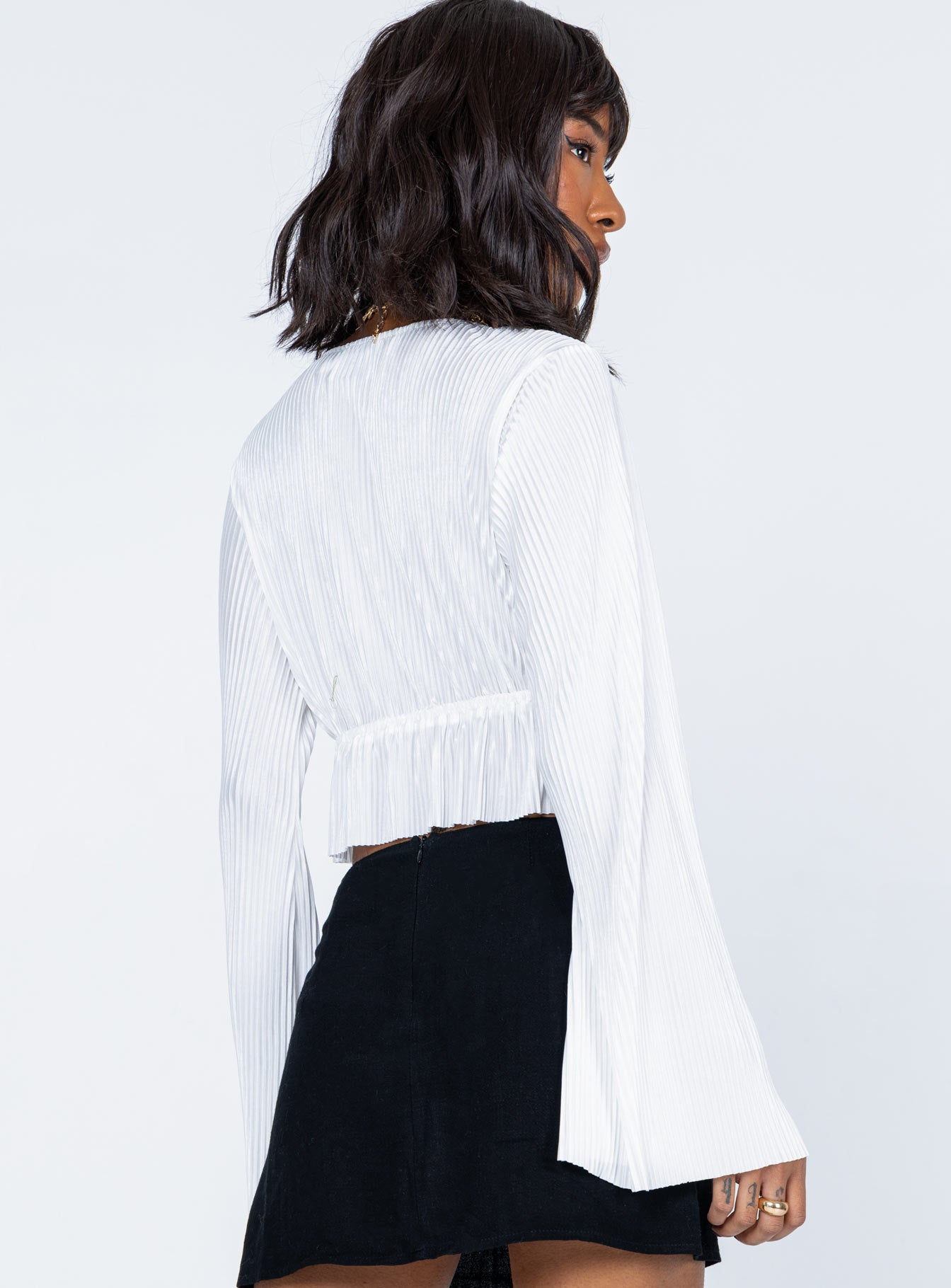 Khari Long Sleeve Top White - Image 4
