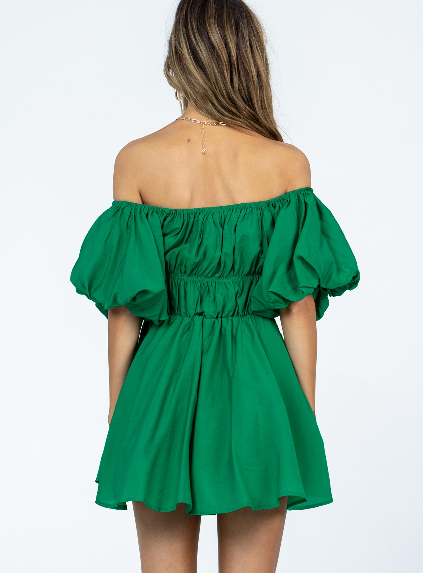 Halton Mini Dress Green - Image 5