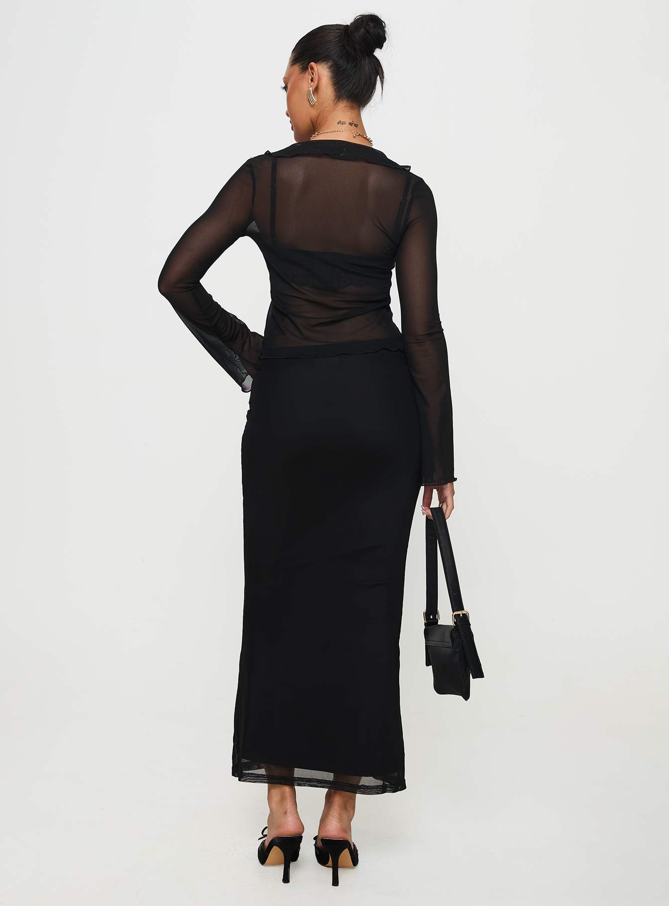 Colombo Maxi Skirt Black - Image 5