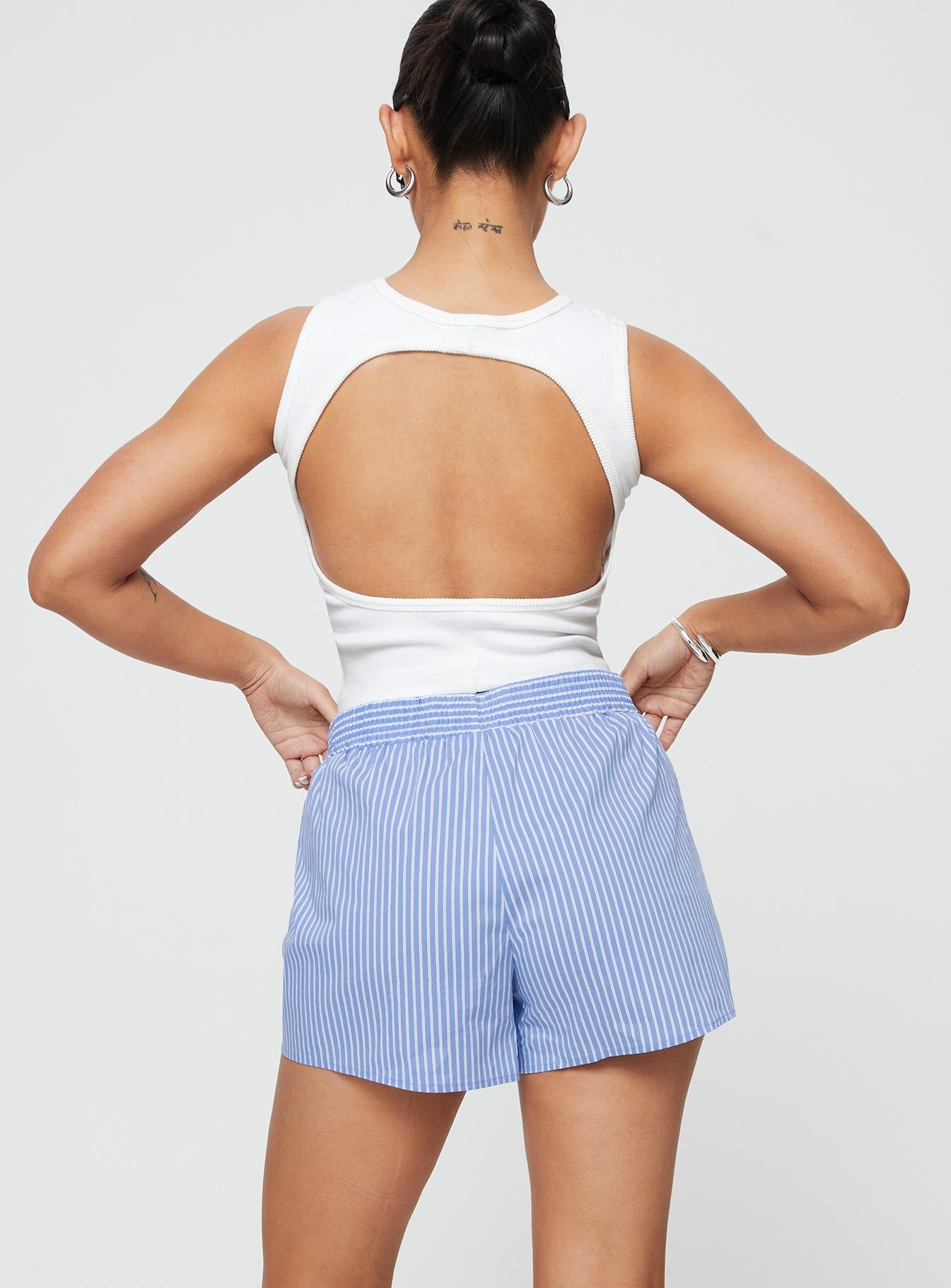 Cobain Shorts Blue Stripe - Image 4