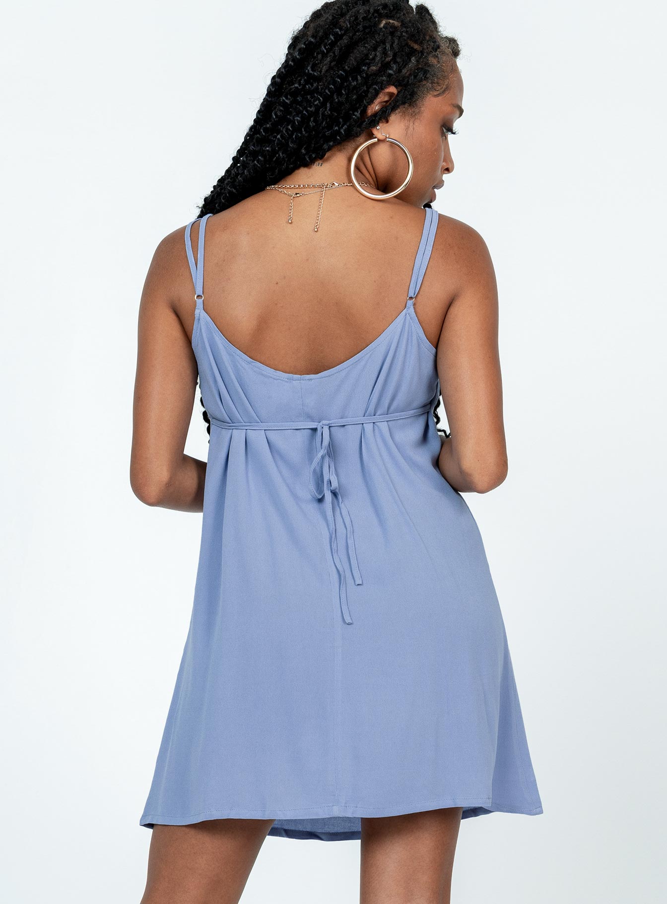 Fayette Mini Dress Blue - Image 4