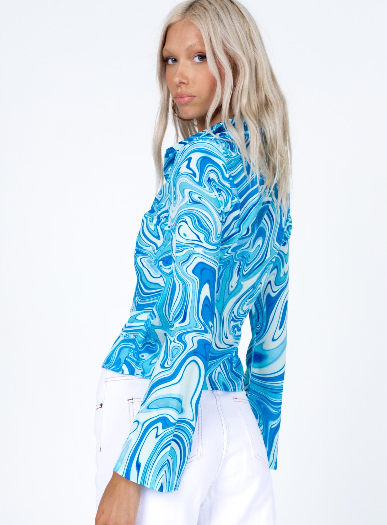 Anni Shirt Blue Swirl - Image 5