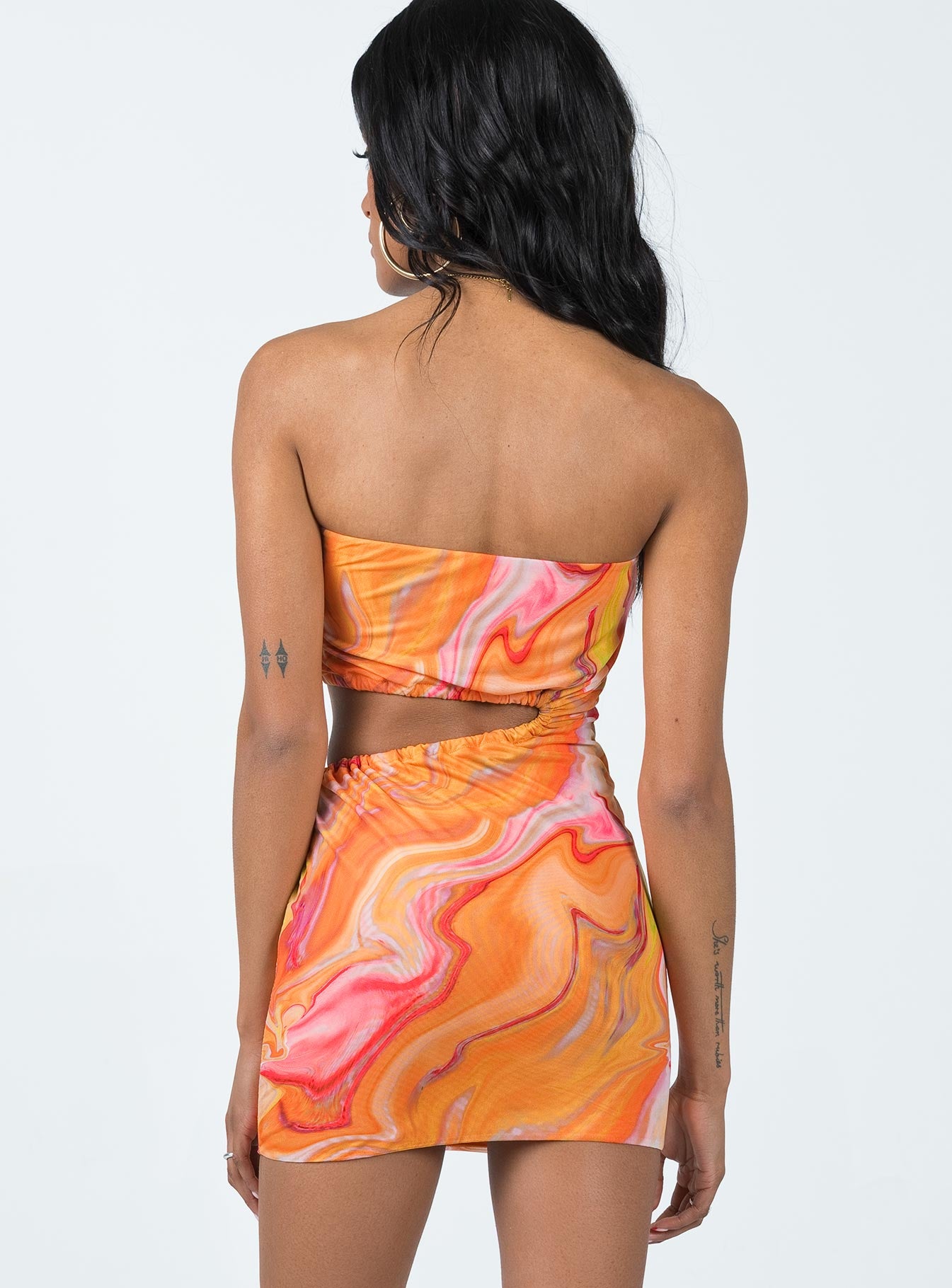 Baxia Mini Dress Orange - Image 5