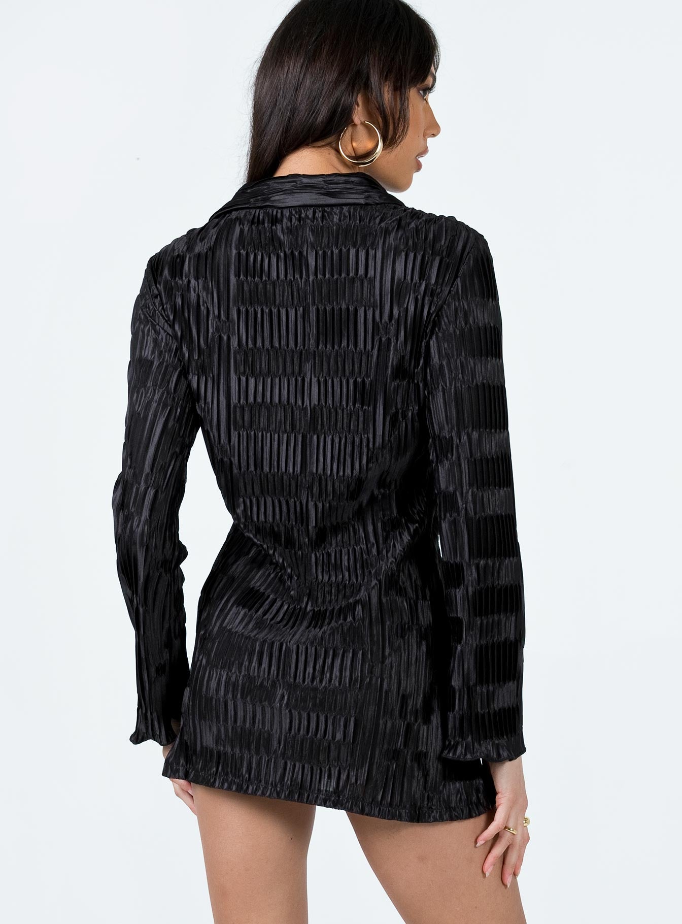 Lila Shirt Dress Black - Image 5