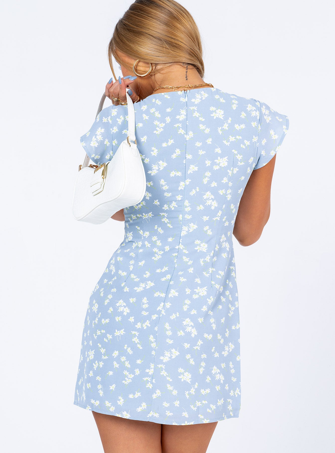 Cartilla Mini Dress Blue Floral - Image 4