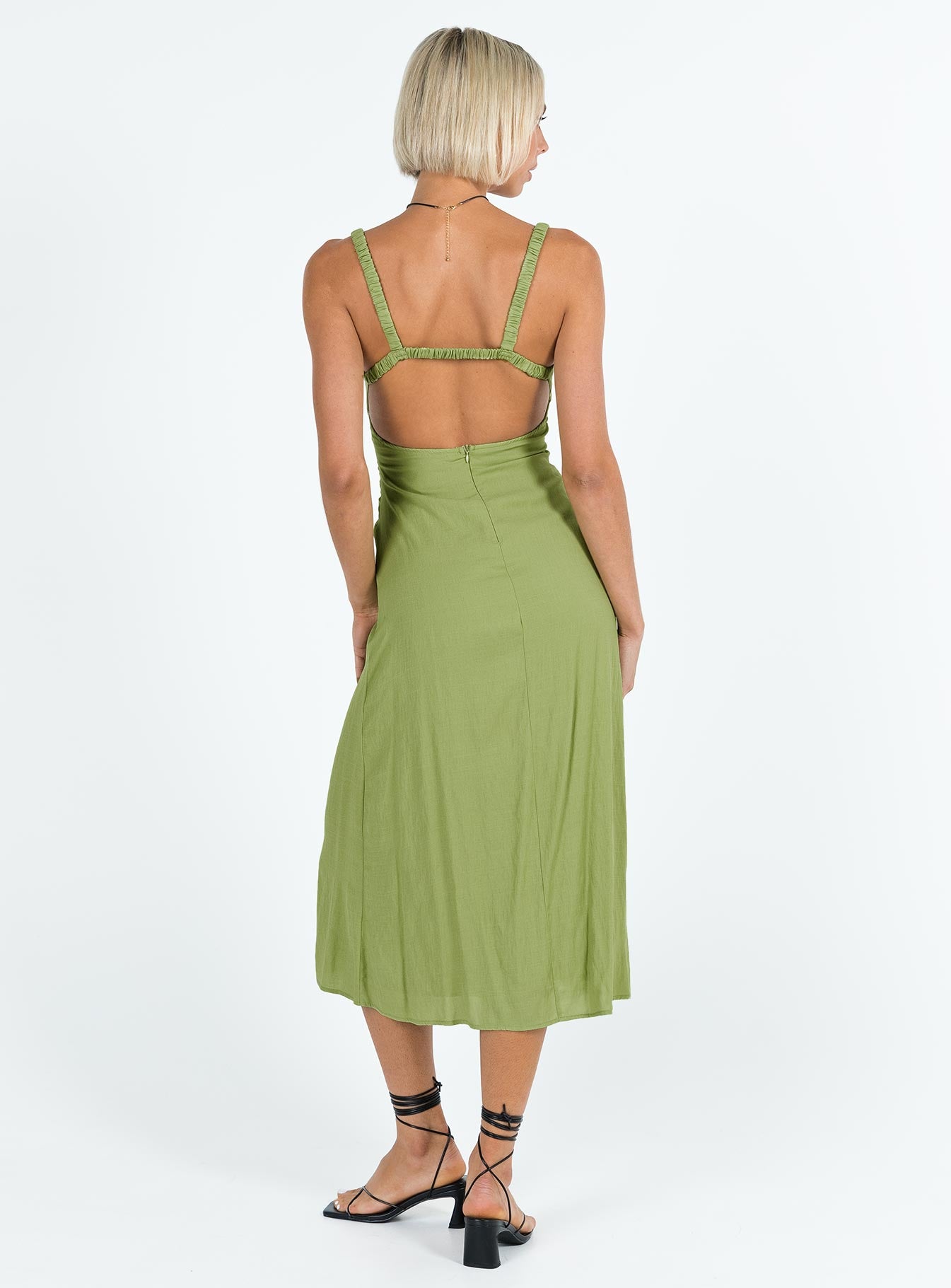 Georgia Midi Dress Green - Image 5