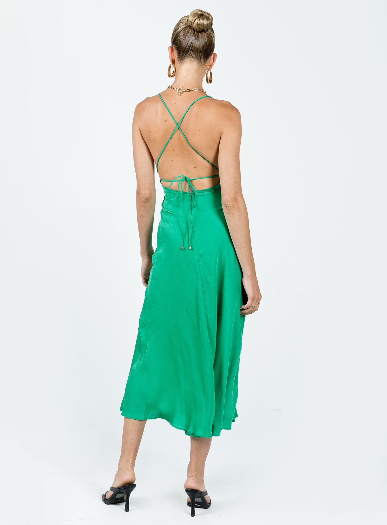 Veno Midi Dress Green - Image 4