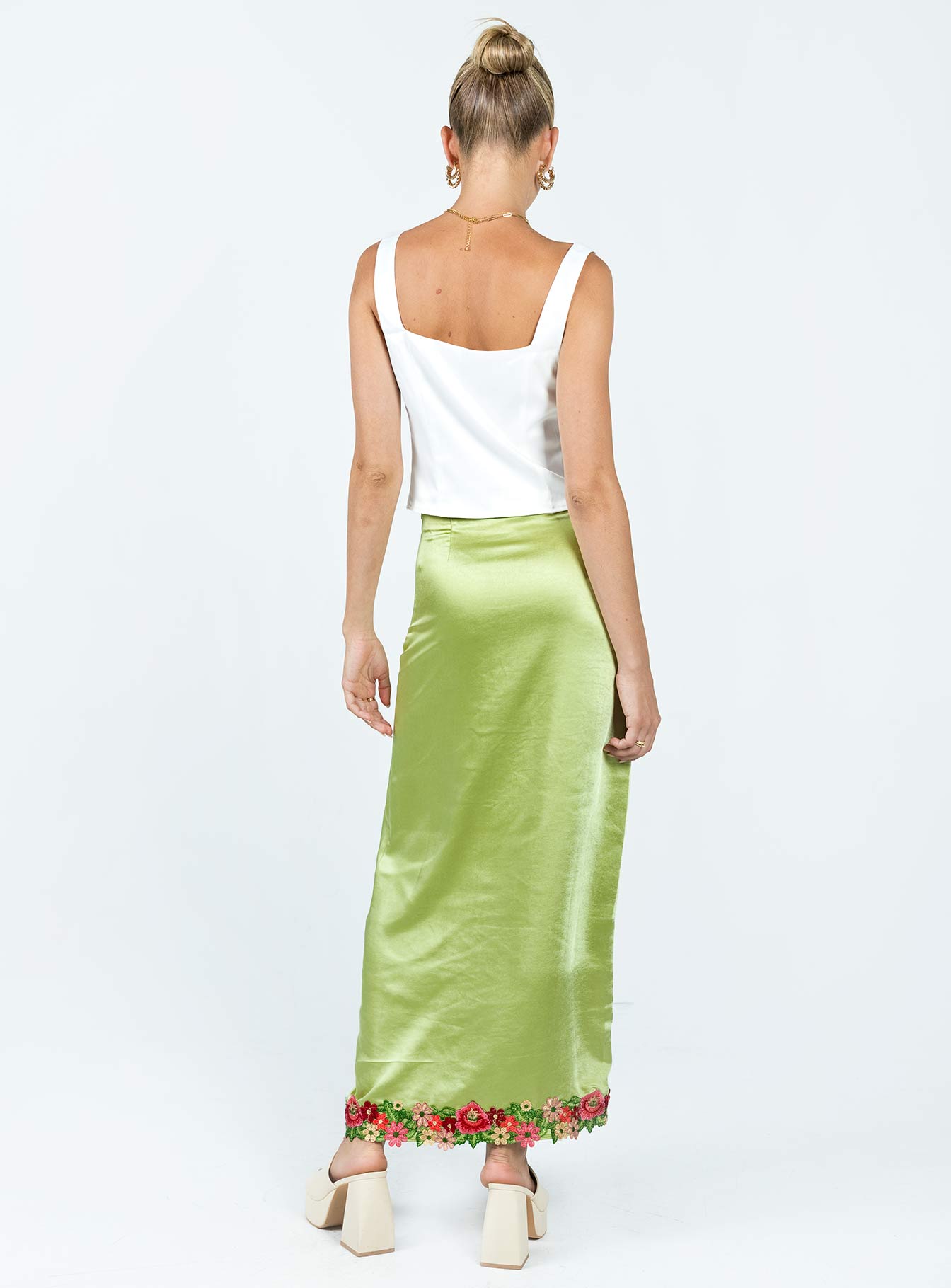 Kenzie Maxi Skirt Green - Image 4