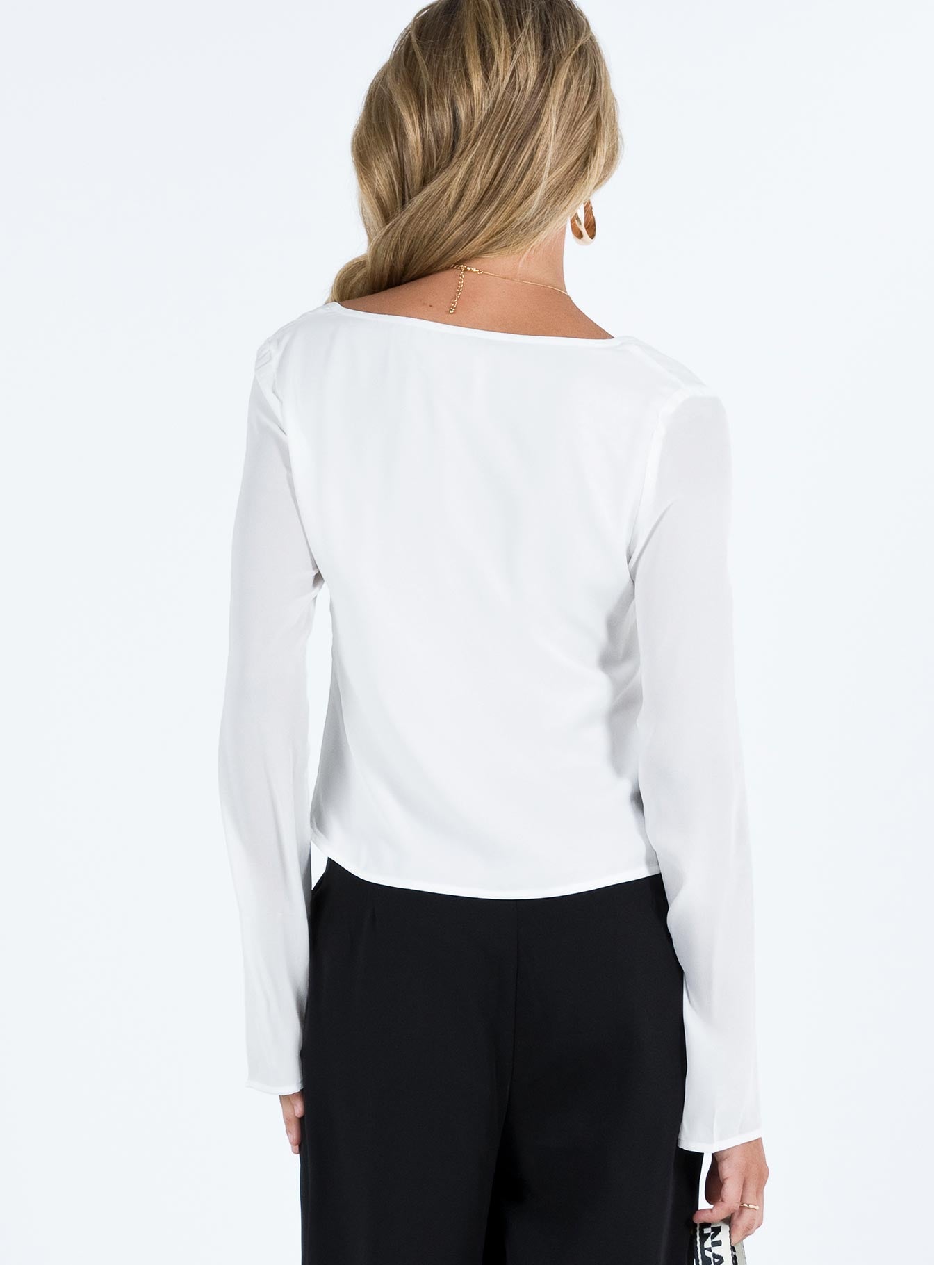 Carmaine Long Sleeve Top White - Image 5