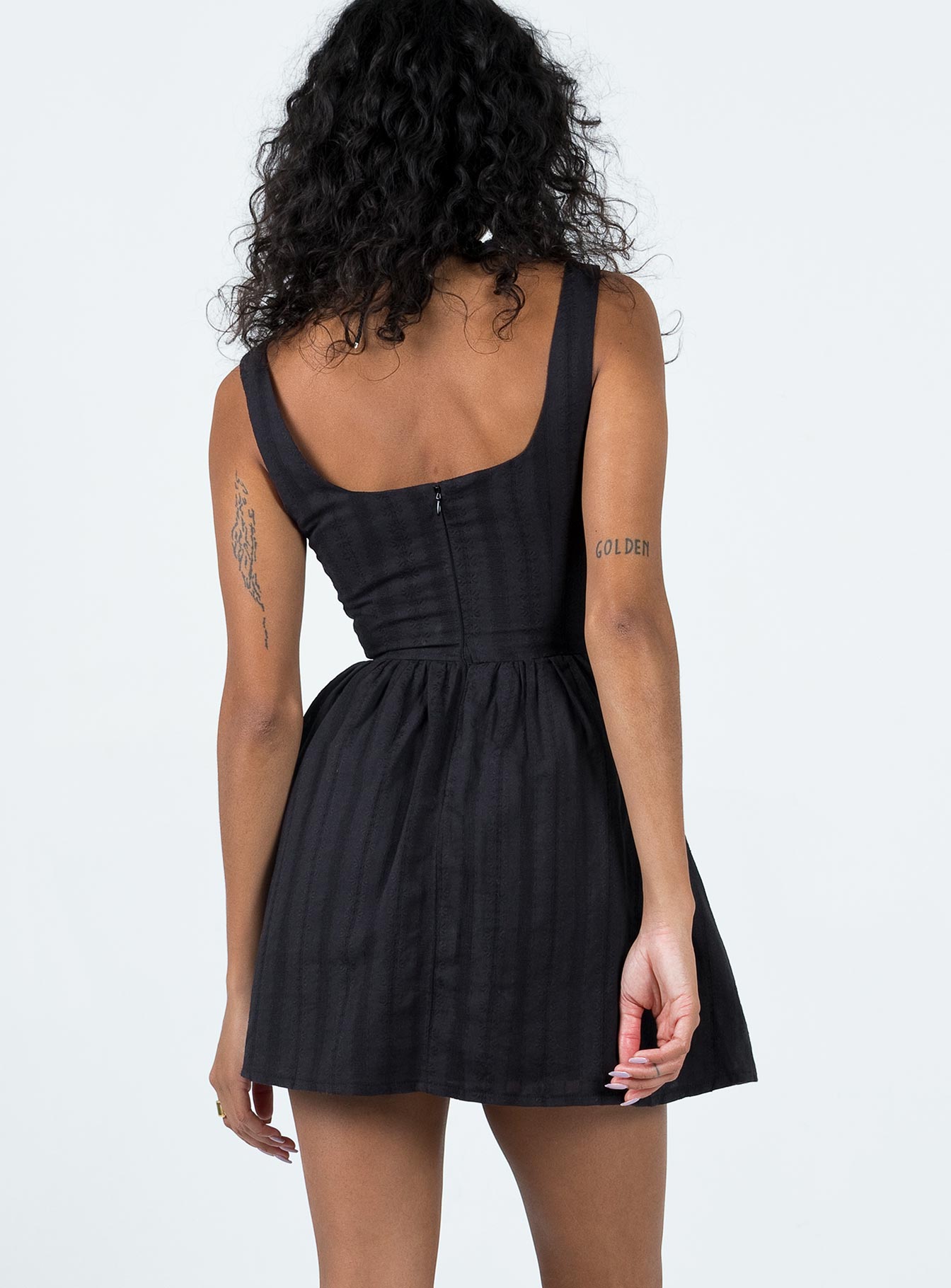 Lorinda Mini Dress Black - Image 5