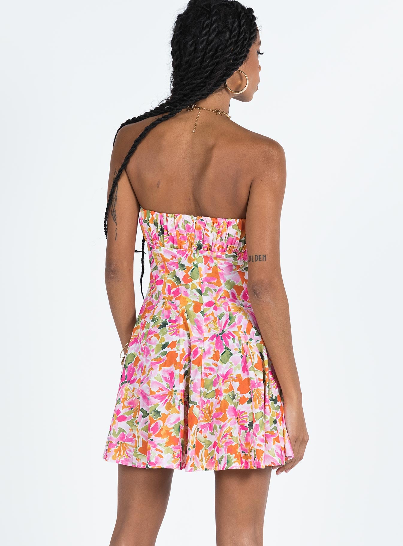 Largo Strapless Mini Dress Multi - Image 5