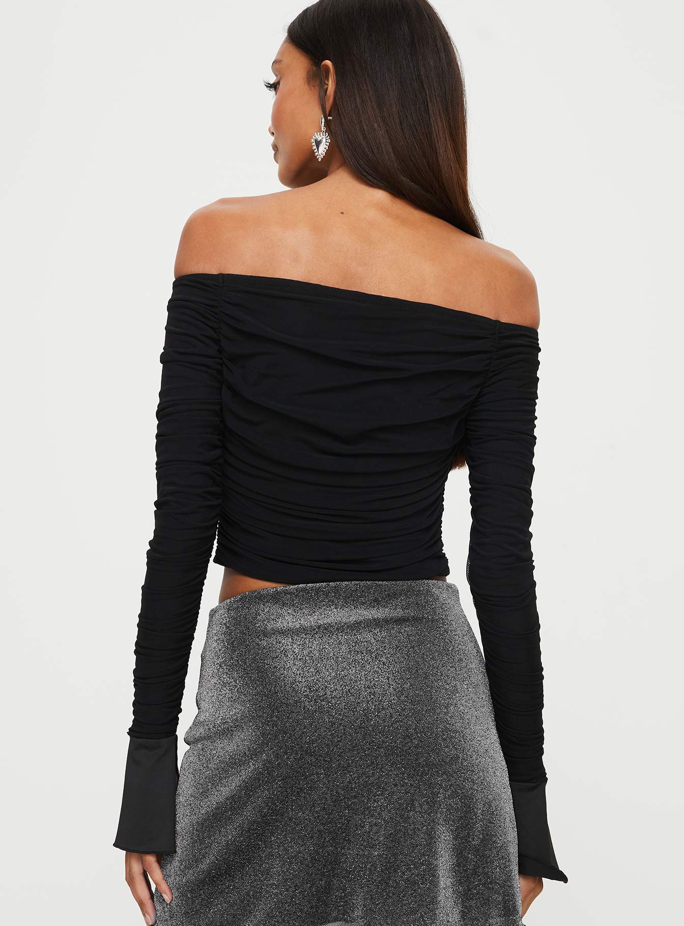 Moreno Off The Shoulder Top Black - Image 5