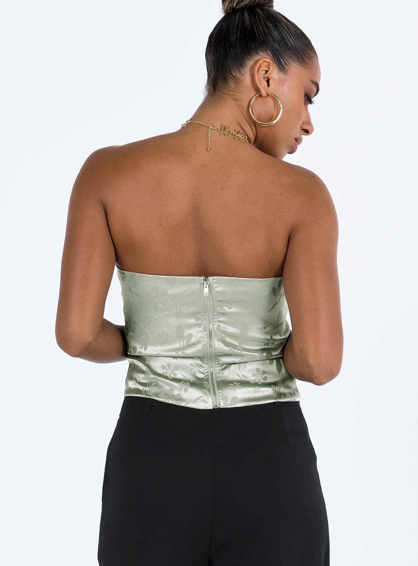 Lalor Strapless Top Green - Image 5
