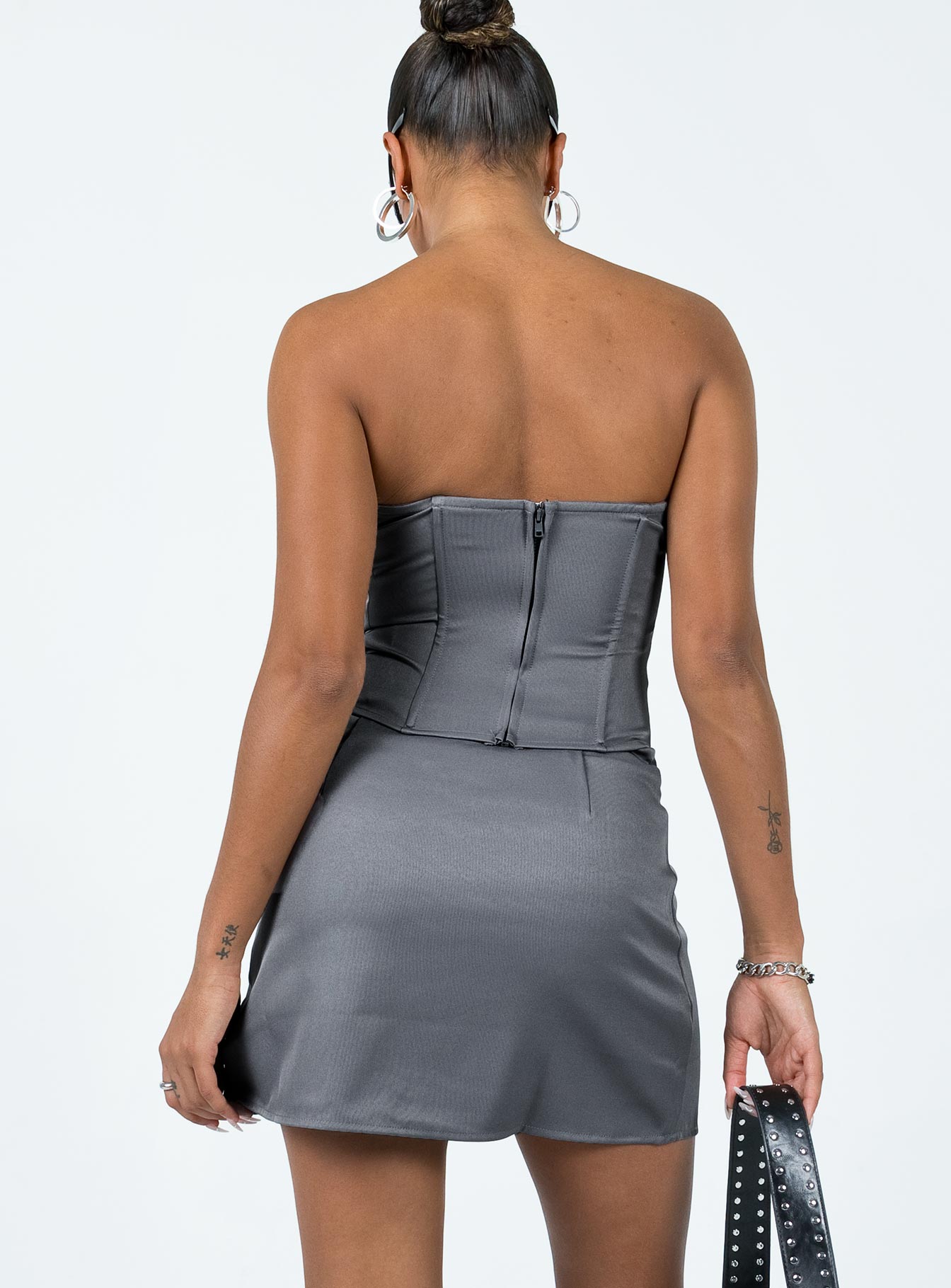 Ewan Mini Skirt Grey - Image 5