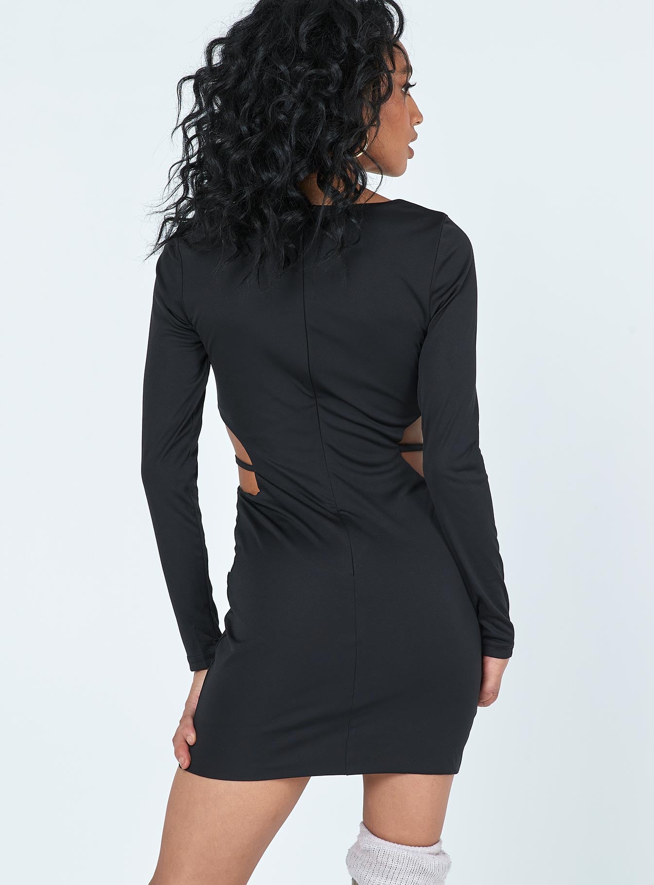Elizabeth Mini Dress Black - Image 4