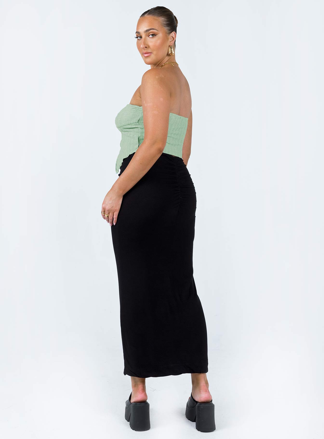 Elidy Maxi Skirt Black - Image 4