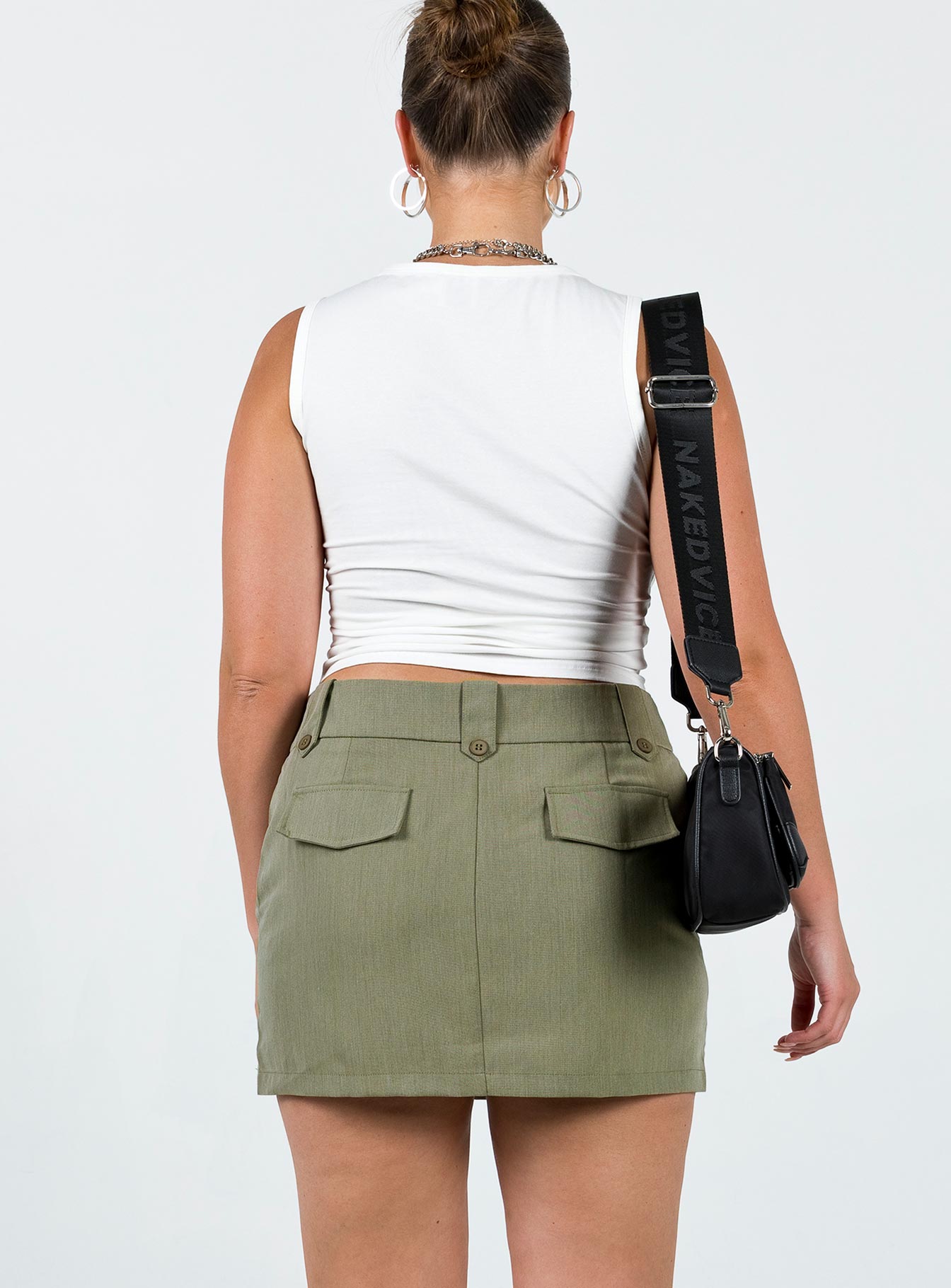 Coco Mini Skirt Khaki - Image 5