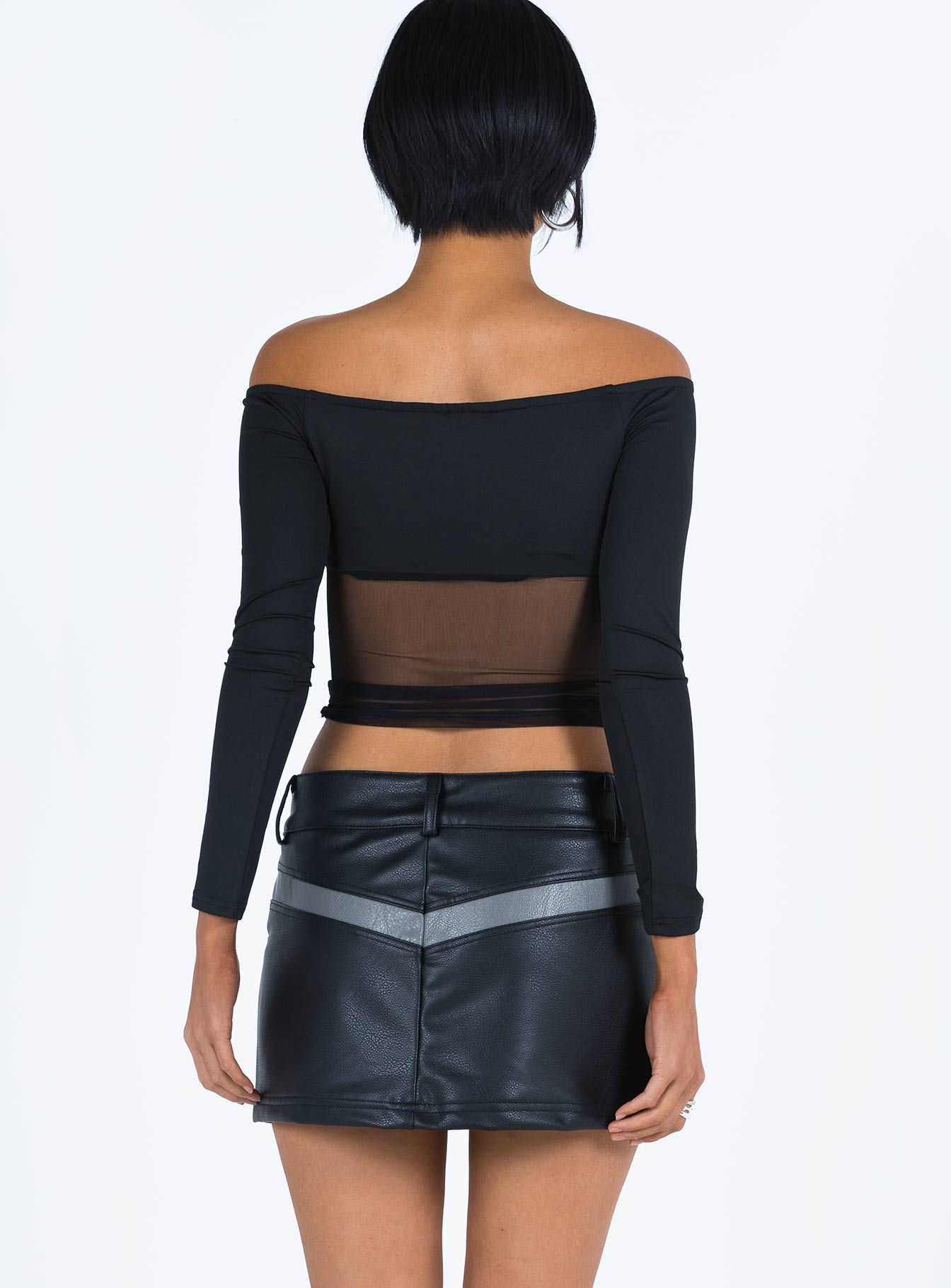 Bazley Faux Leather Mini Skirt - Image 5