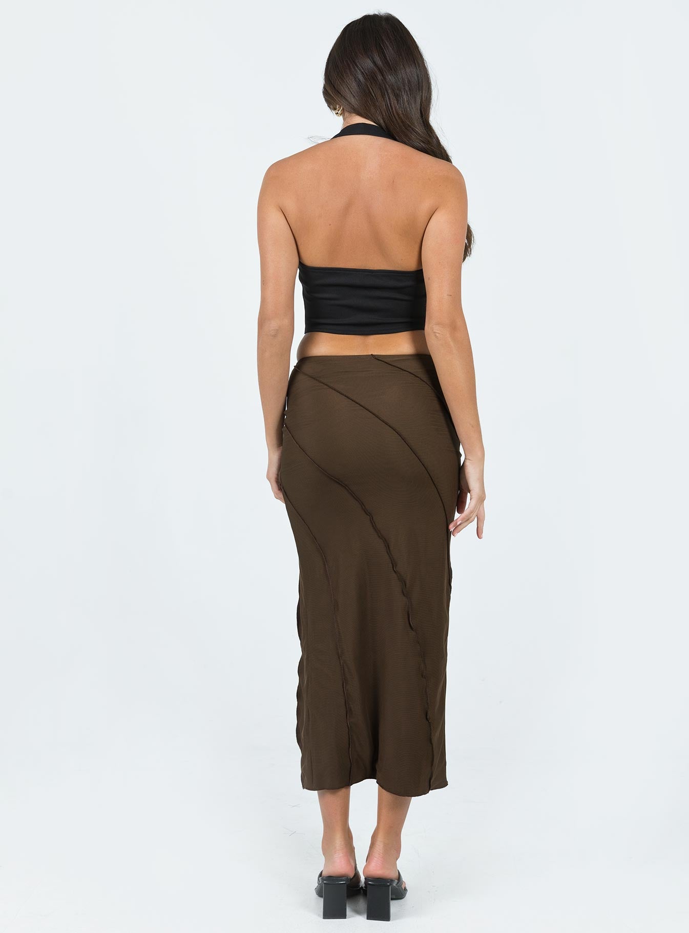 Erika Midi Skirt Brown - Image 4