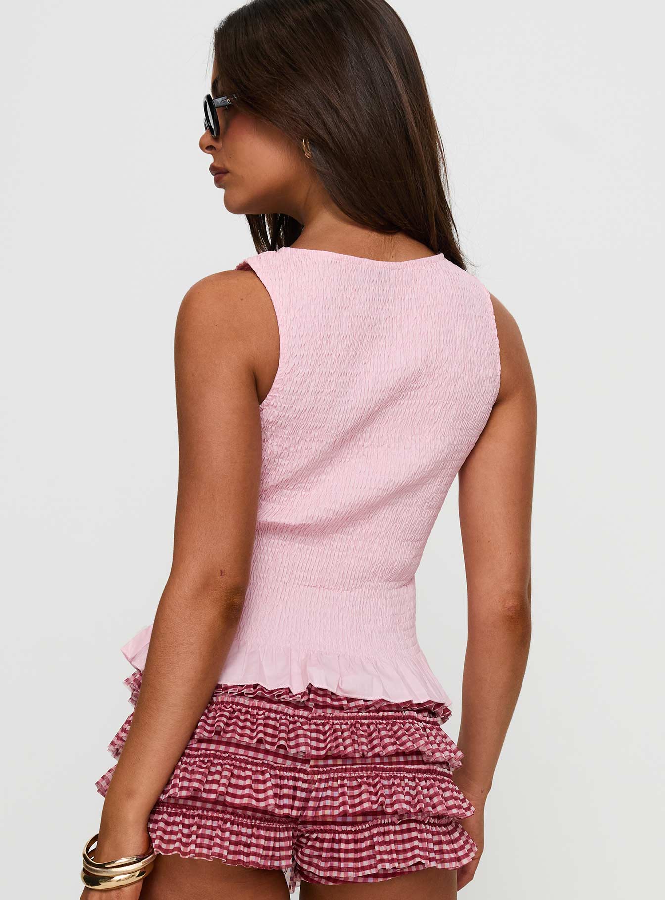 Chauntelle Ruched Top Pink - Image 5