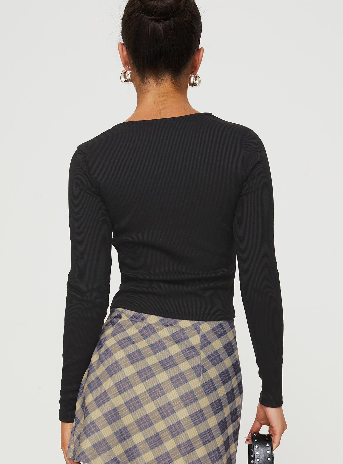 Cherries & Cream Long Sleeve Top Black - Image 5