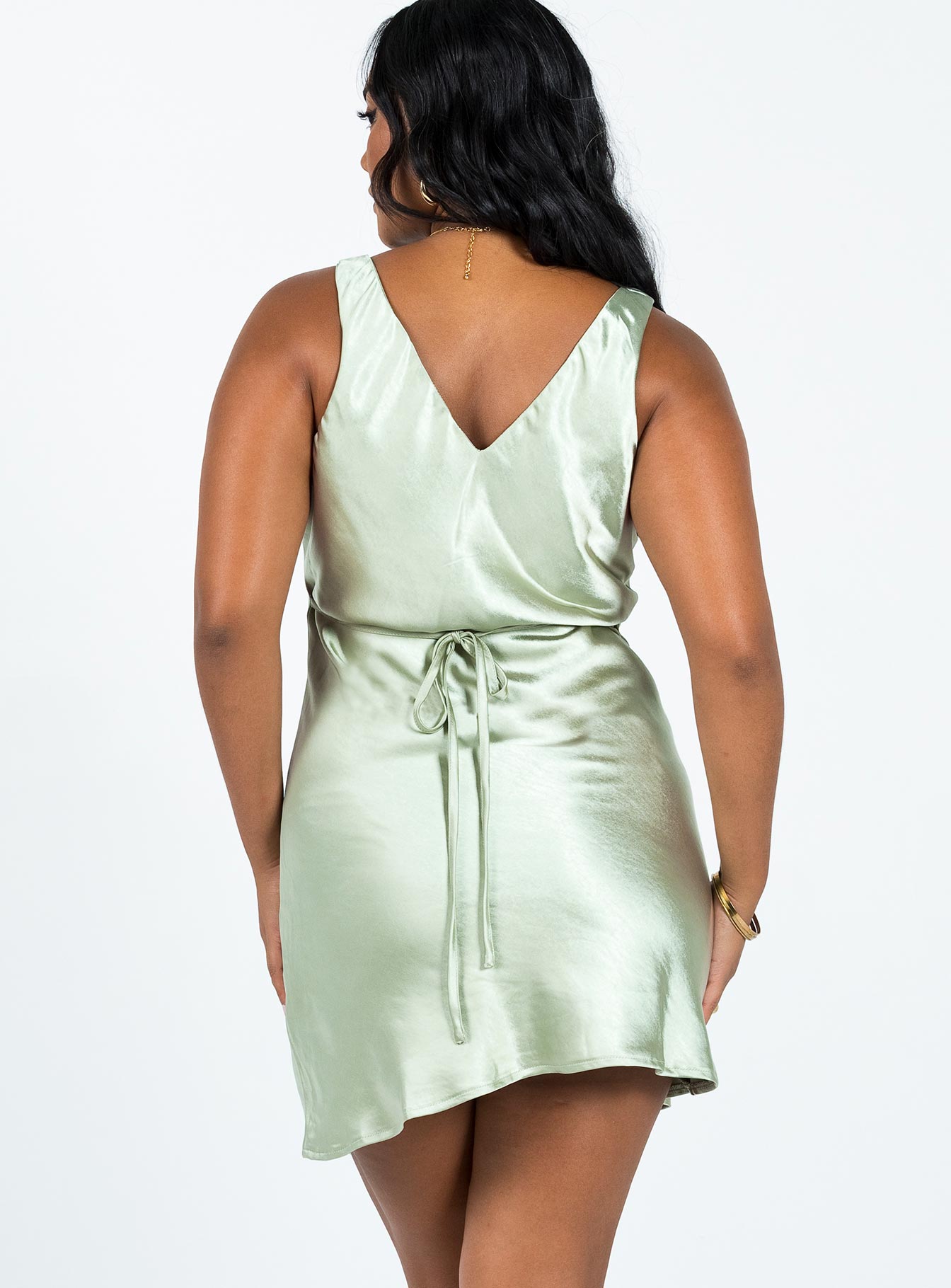Norma Mini Dress Green - Image 5