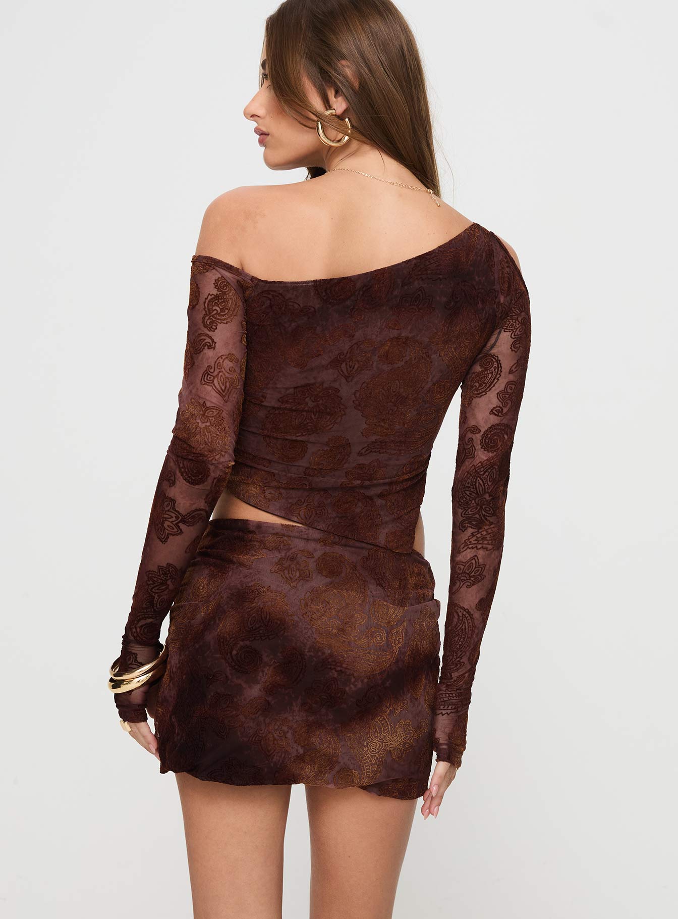 Jalis One Shoulder Set Paisley - Image 5