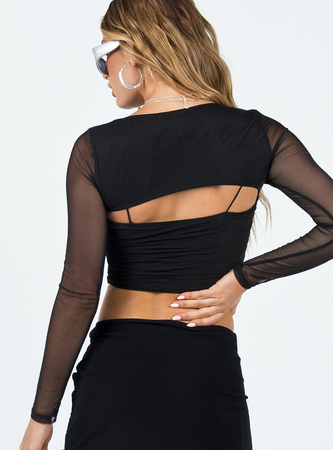 Kersey Long Sleeve Top Black - Image 5