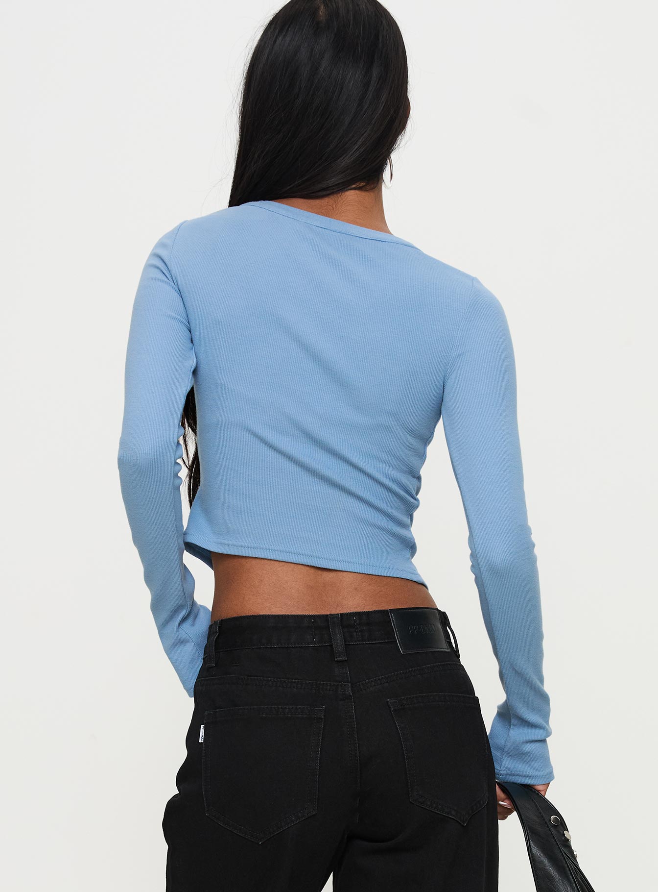 Baseline Button Up Long Sleeve Top Blue - Image 4
