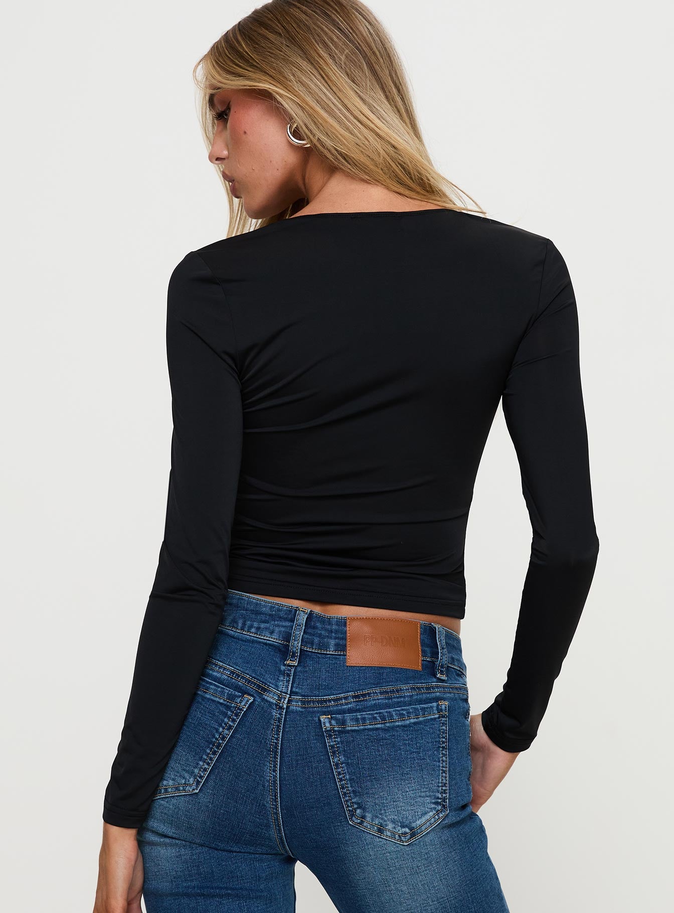 Xandi Long Sleeve Top Black / Leopard - Image 5