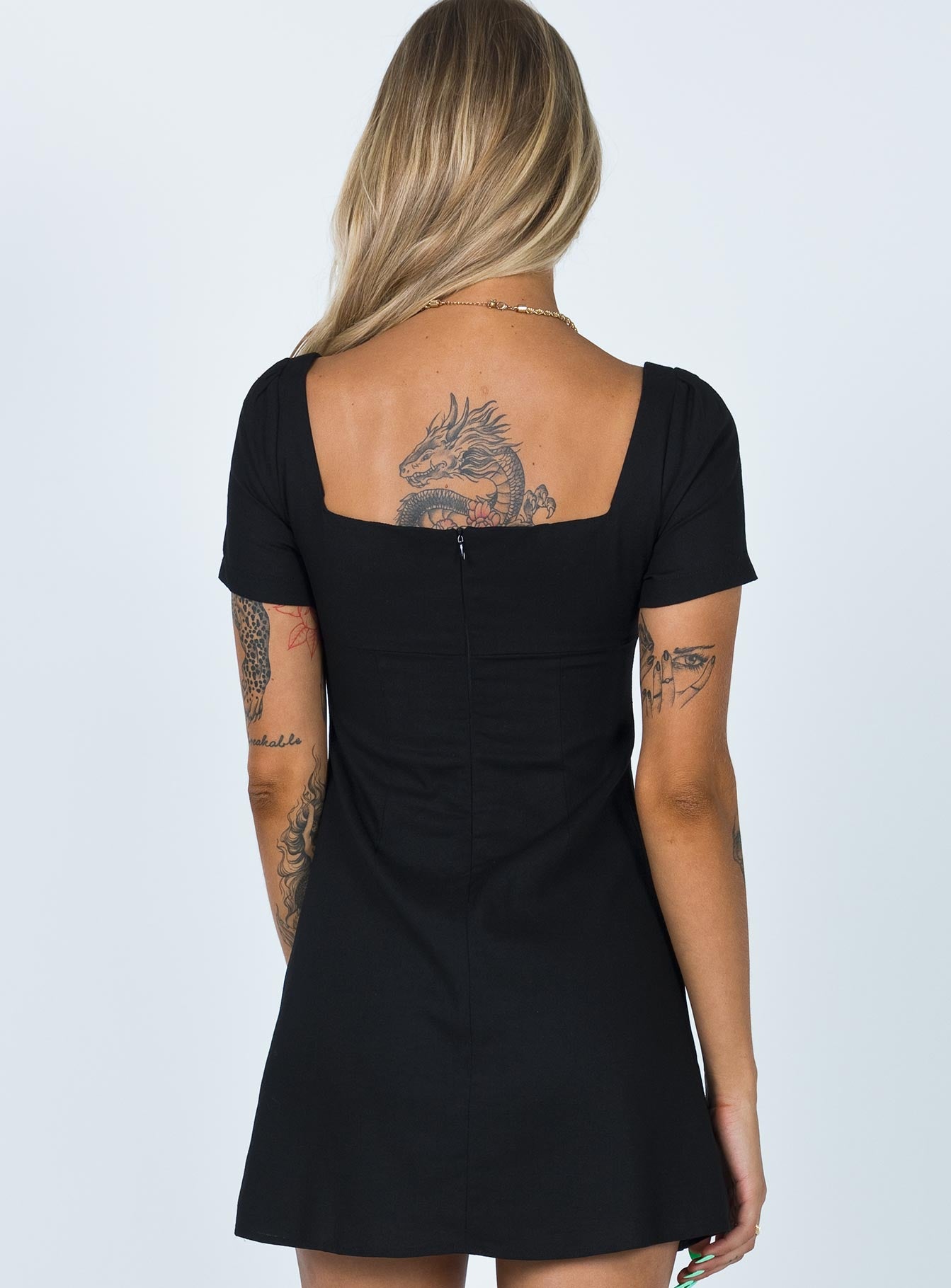 Hastings Mini Dress Black - Image 5