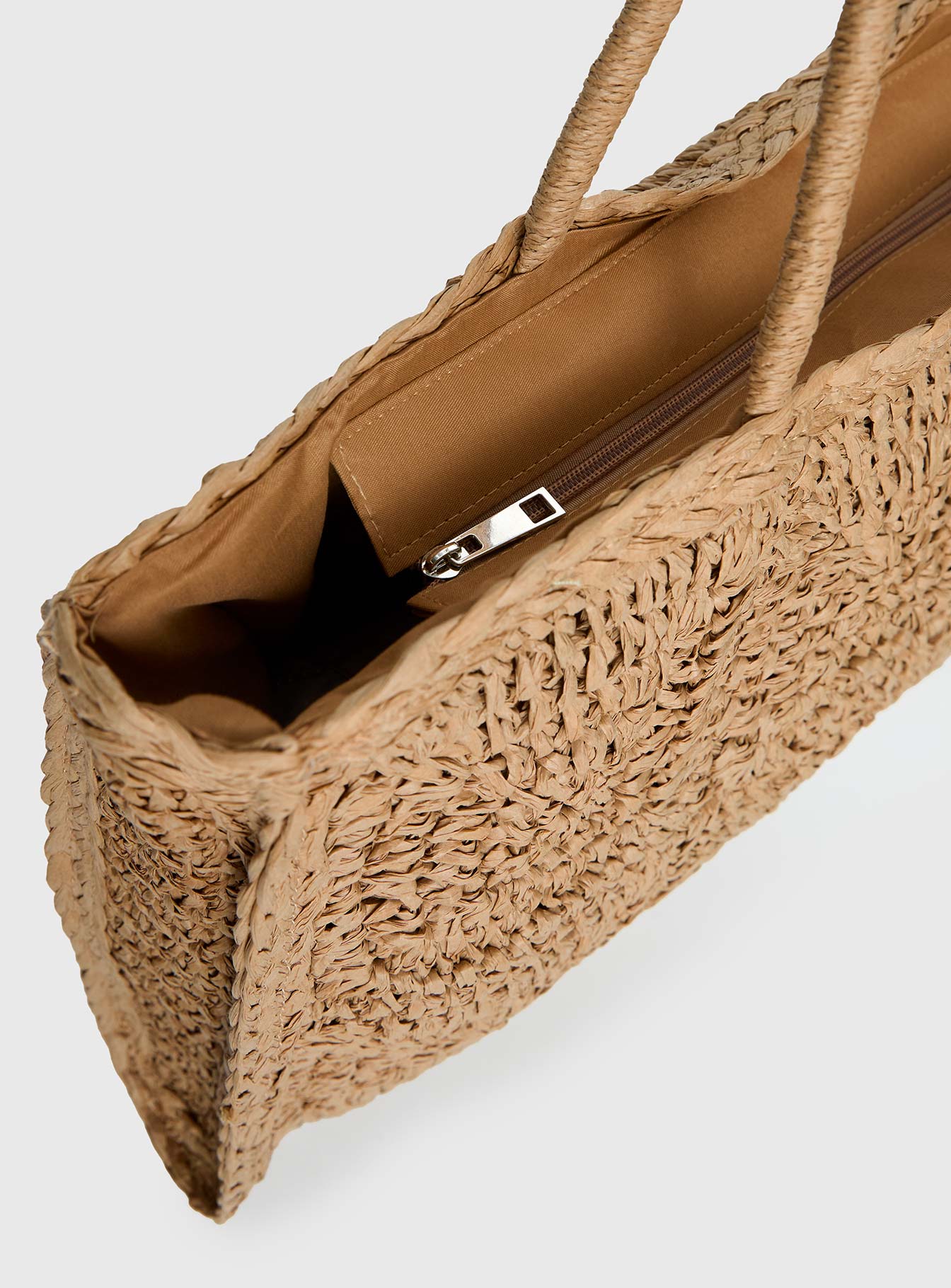 Love Like This Straw Tote Bag Tan - Image 4