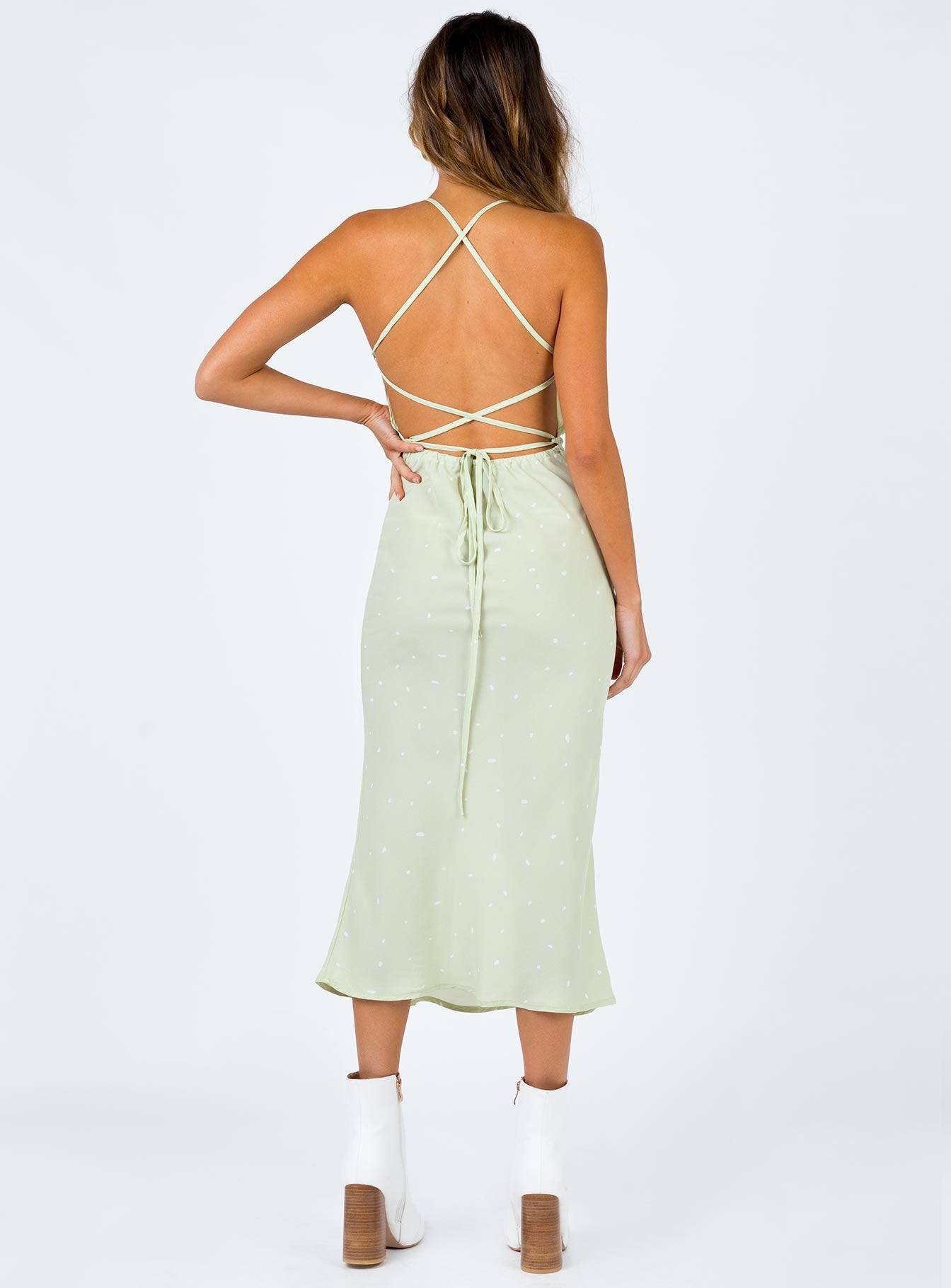 On Cloud Nine Midi Dress Green - Image 6