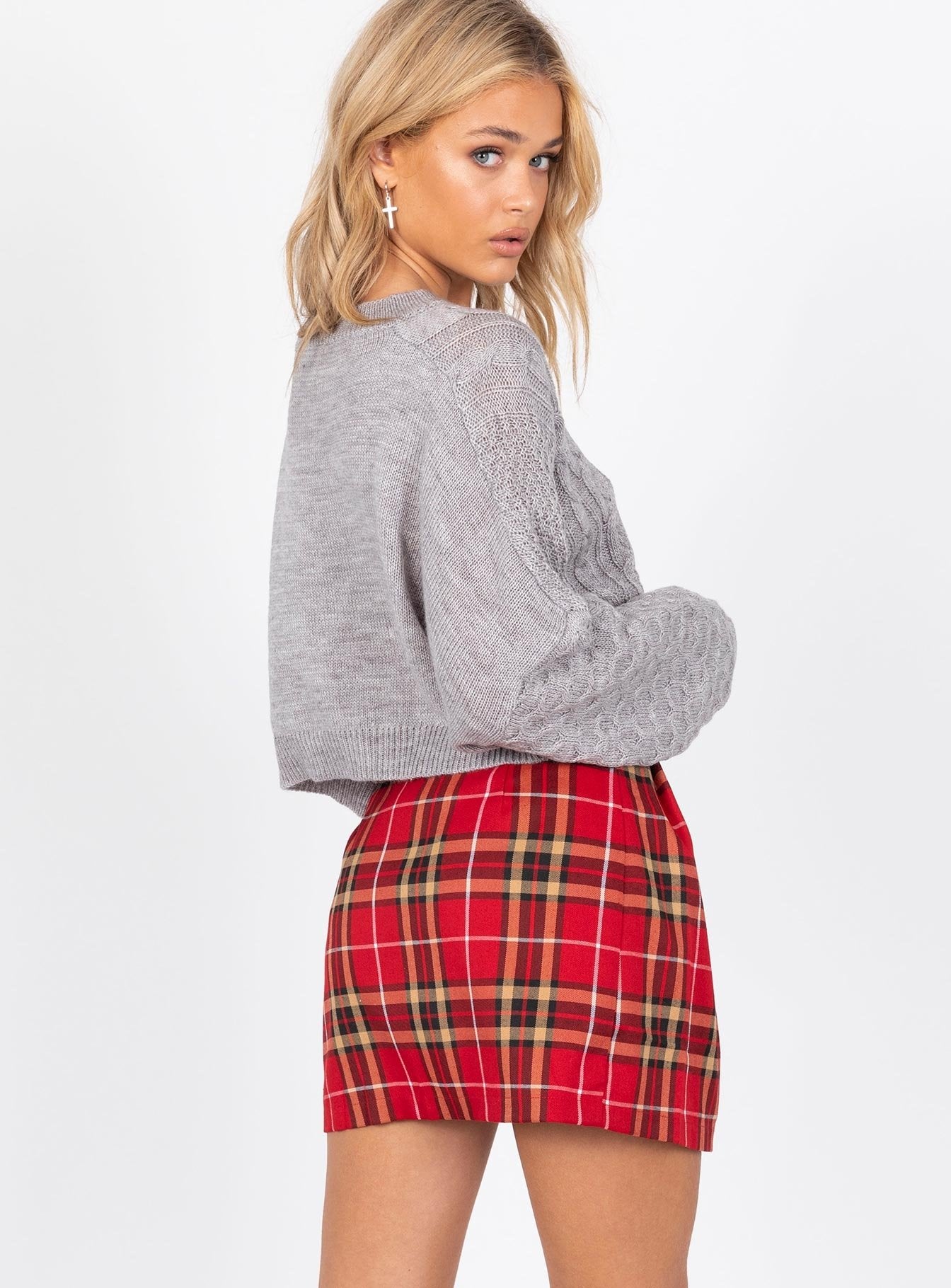 The Stan Cropped Sweater Grey - Image 4