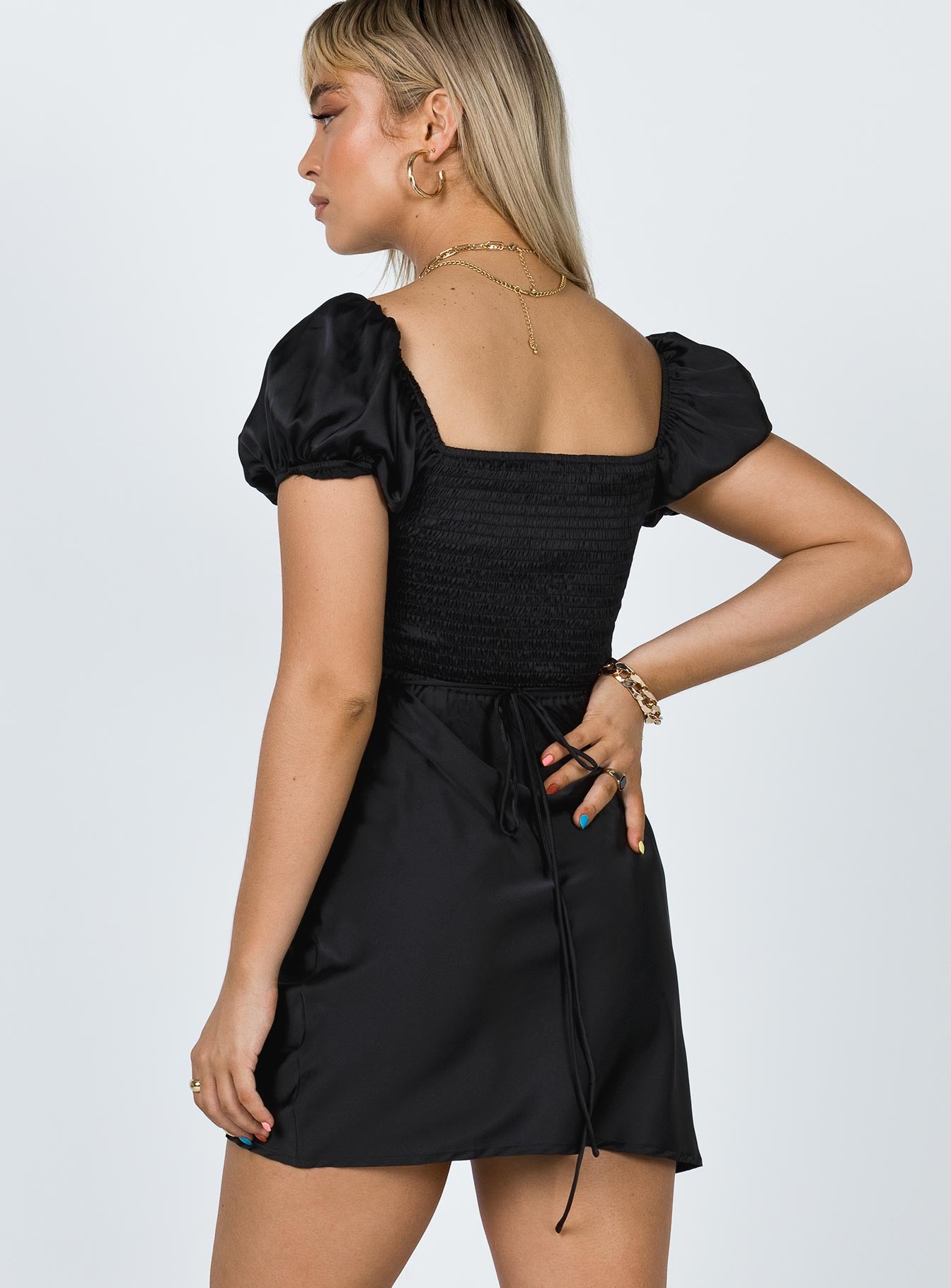 Nakita Mini Dress Black - Image 6