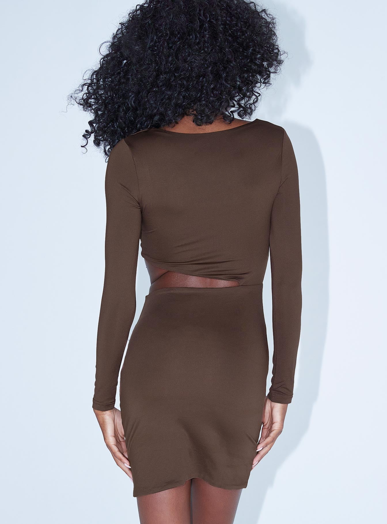 Carla Mini Dress Brown - Image 4