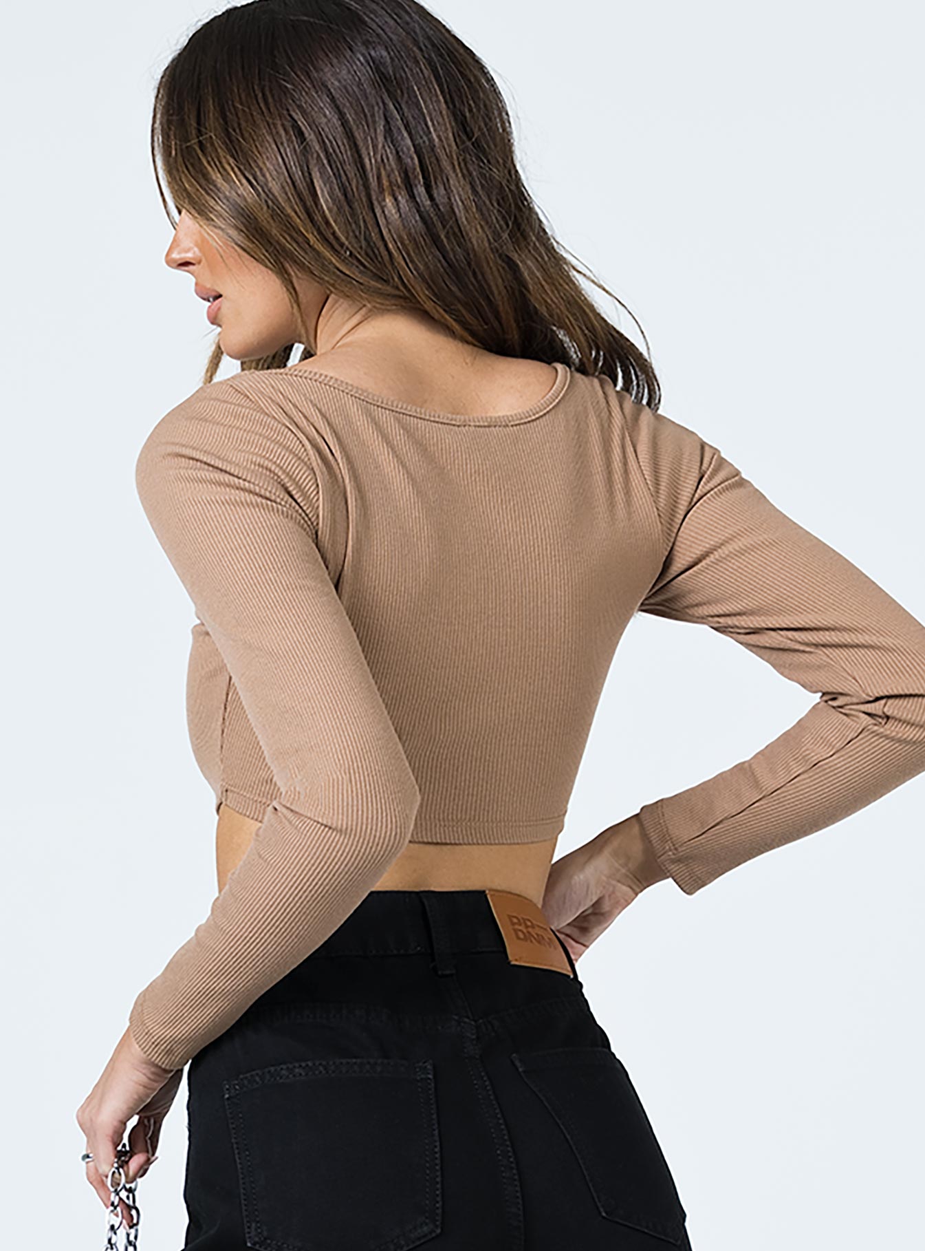 Greer Long Sleeve Top Tan - Image 5