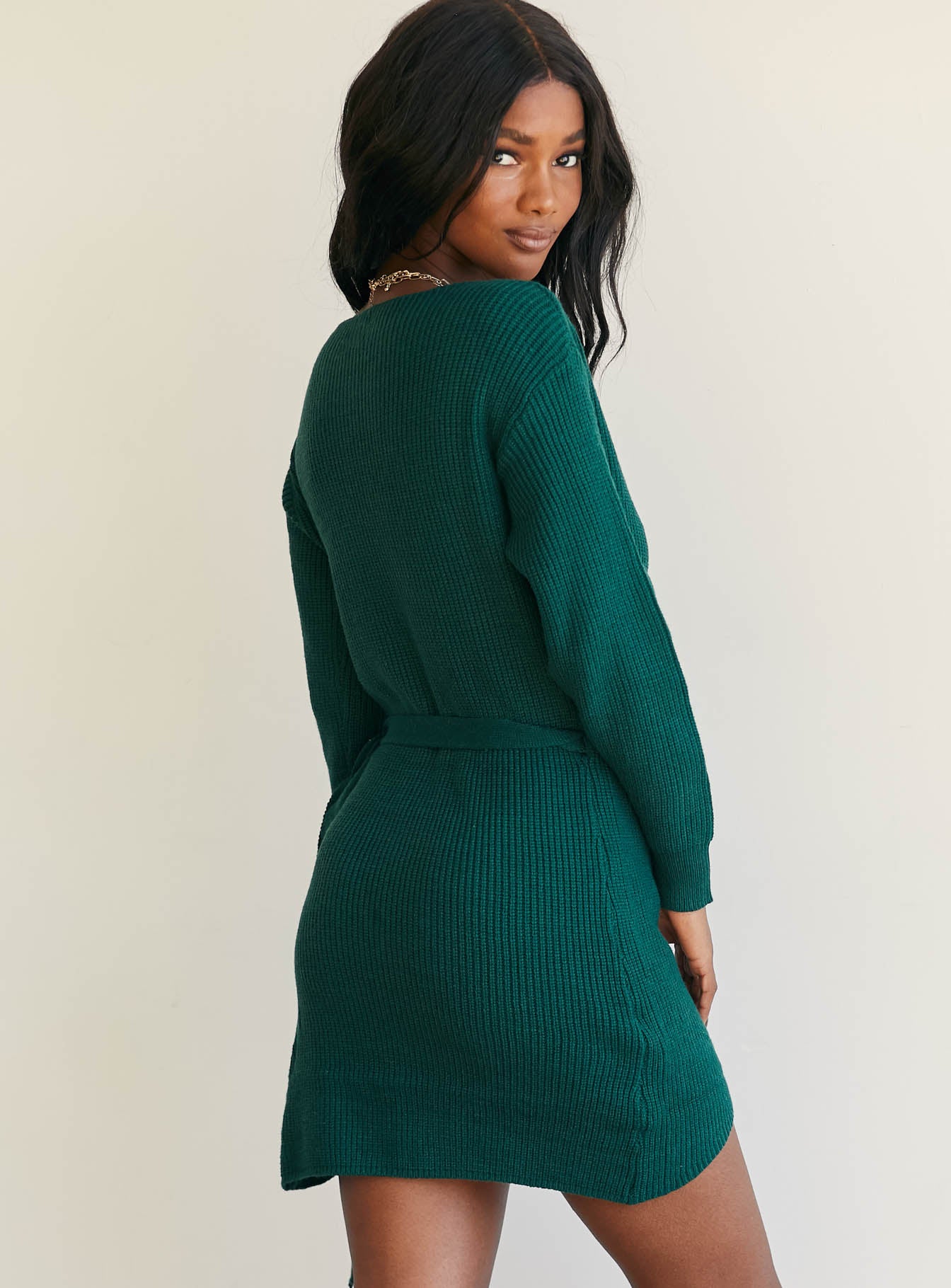 Phenix Mini Dress Forest Green - Image 5