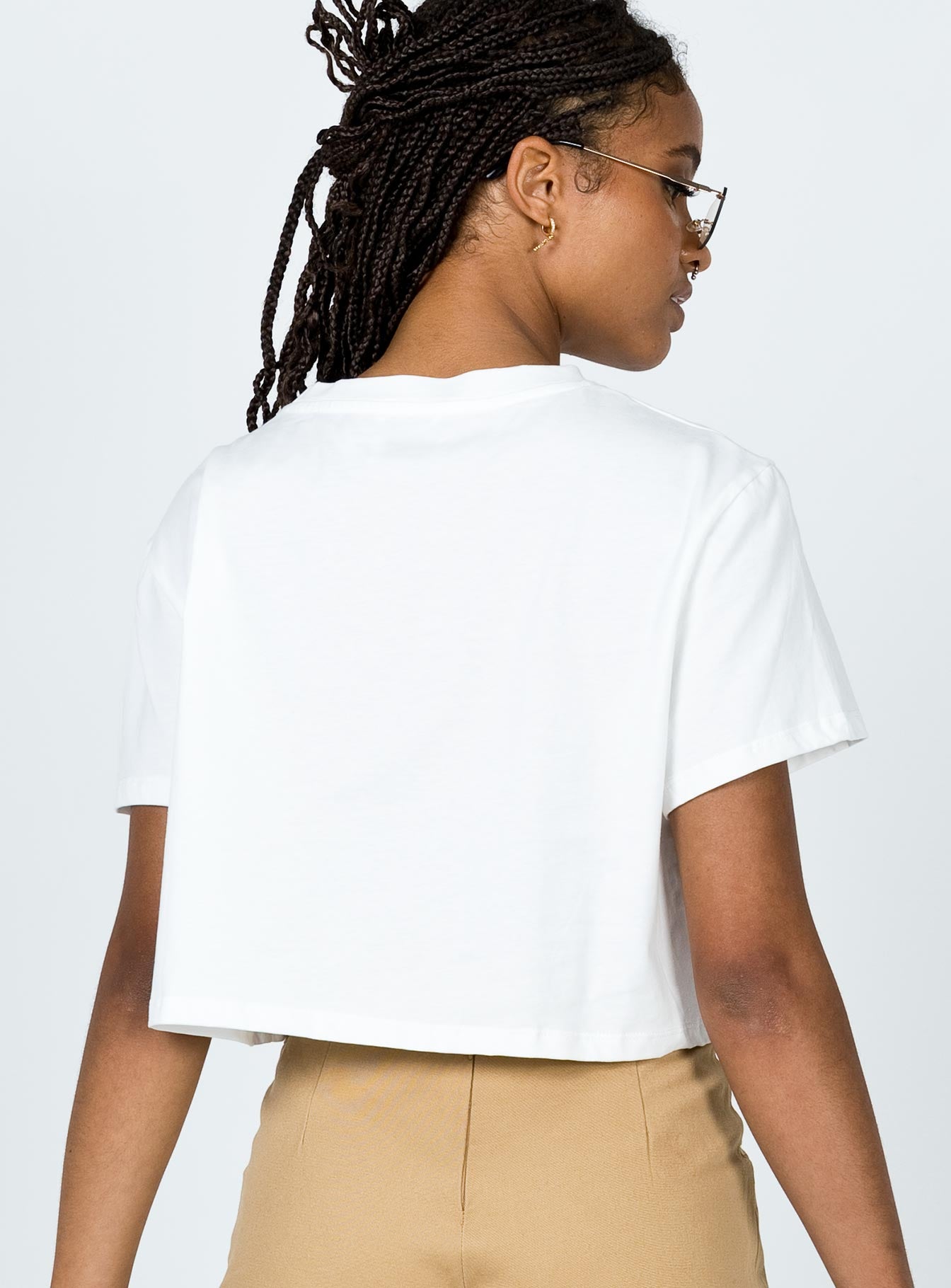 Cowgirl Cropped Tee White - Image 5