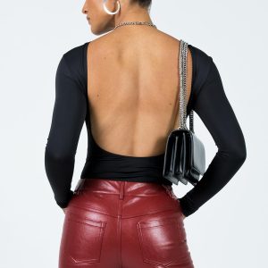 Lavers Long Sleeve Bodysuit Black