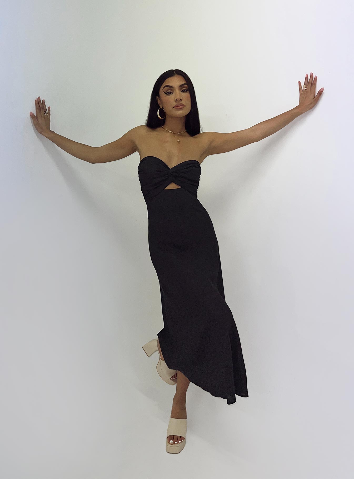 Falling For You Midi Dress Black - Image 6