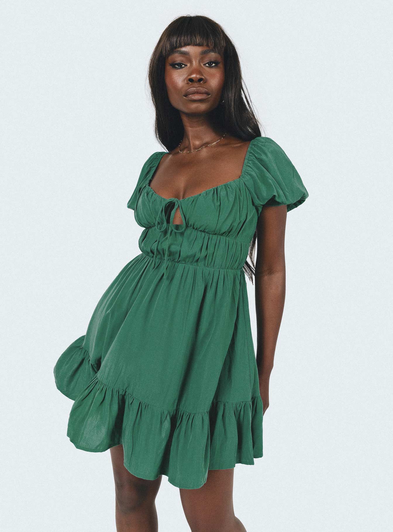 Jacquie Mini Dress Green - Image 6