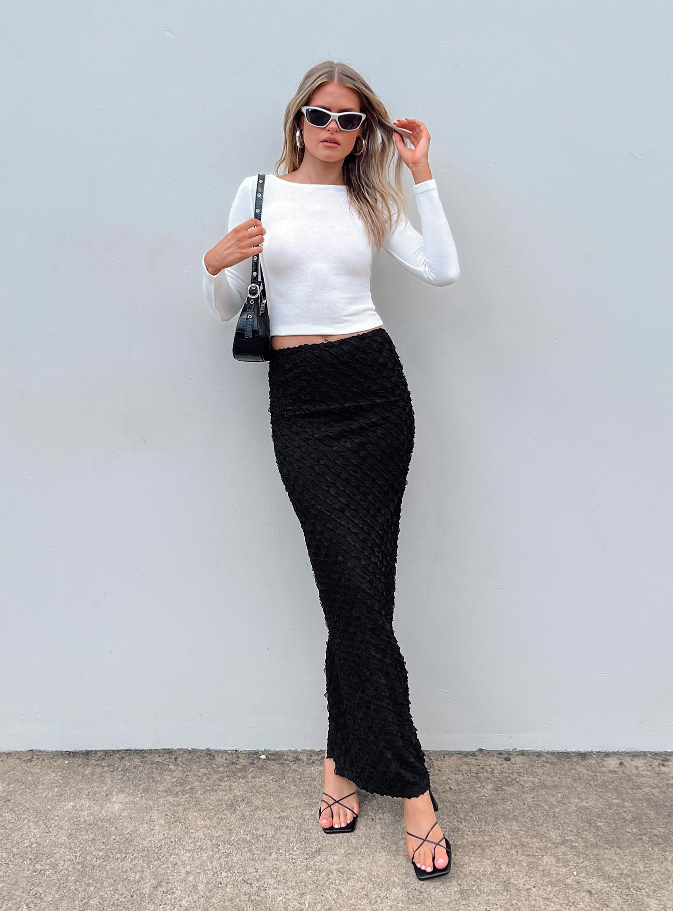 Sewell Maxi Skirt Black - Image 6