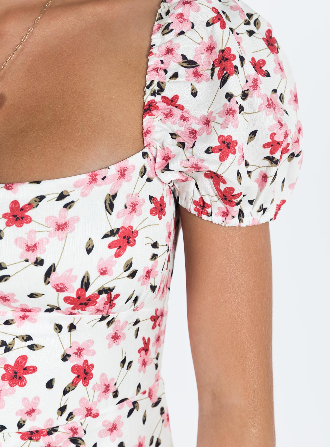 Havena Mini Dress White / Floral - Image 6