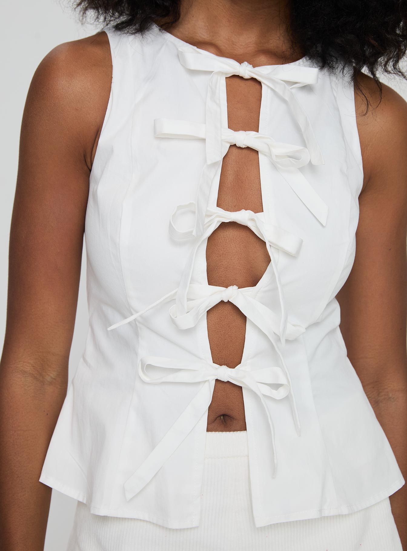 Luminary Tie Up Top White - Image 6