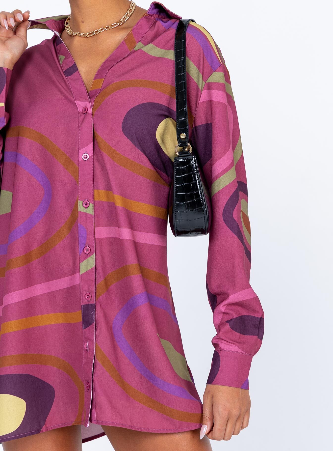 Lachlan Mini Dress Purple - Image 7