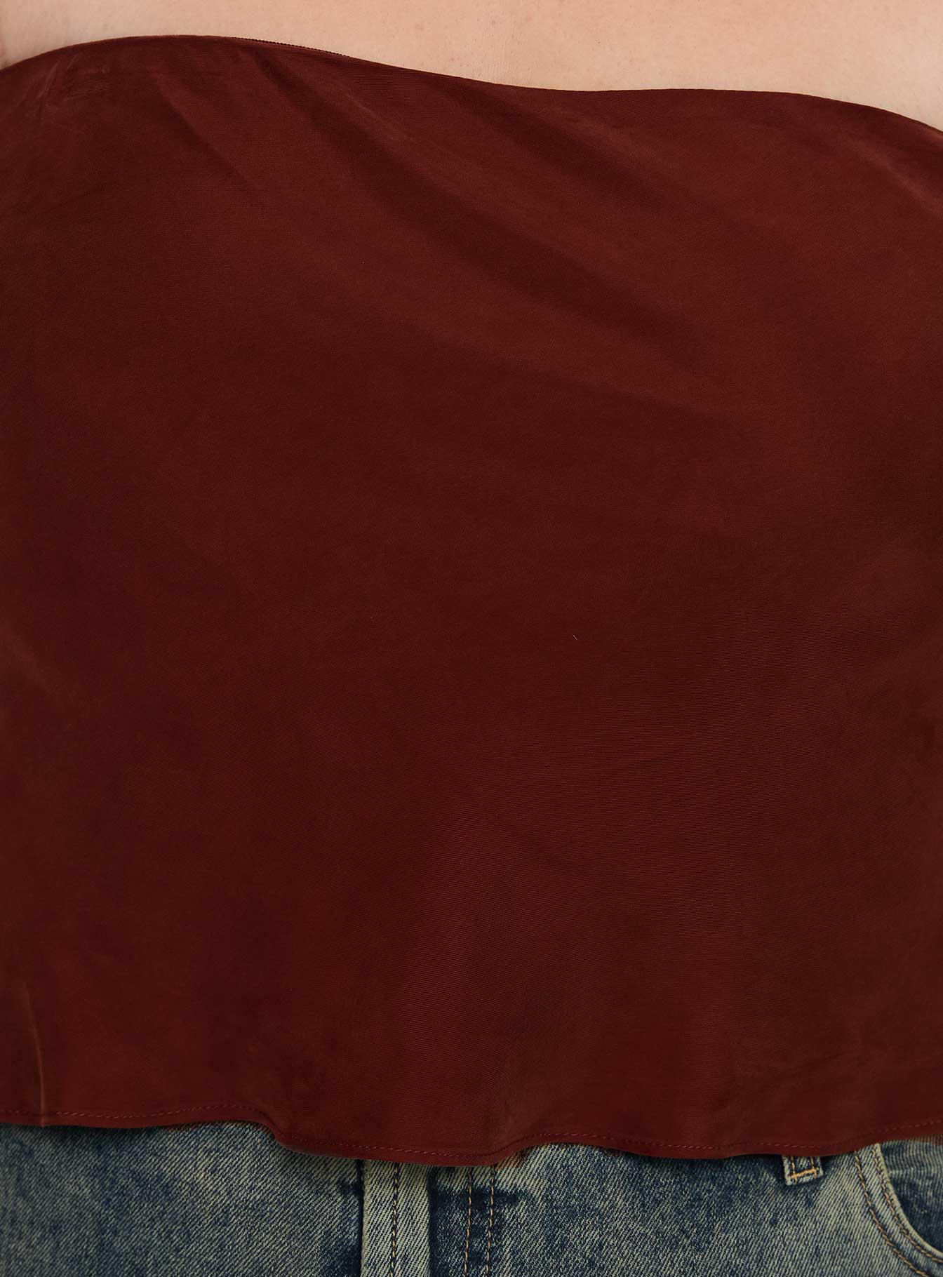 Lucelia Strapless Top Brown Curve - Image 6